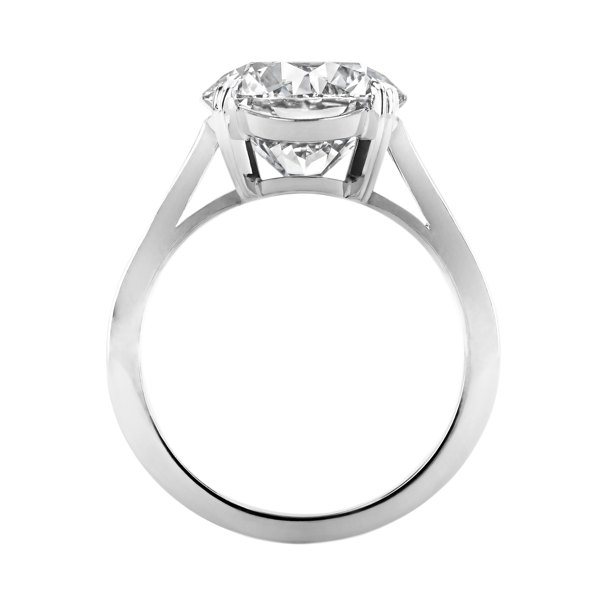 Deco Setting 5.26ct Diamond Solitaire Ring Brilliant cut, Claw set_3