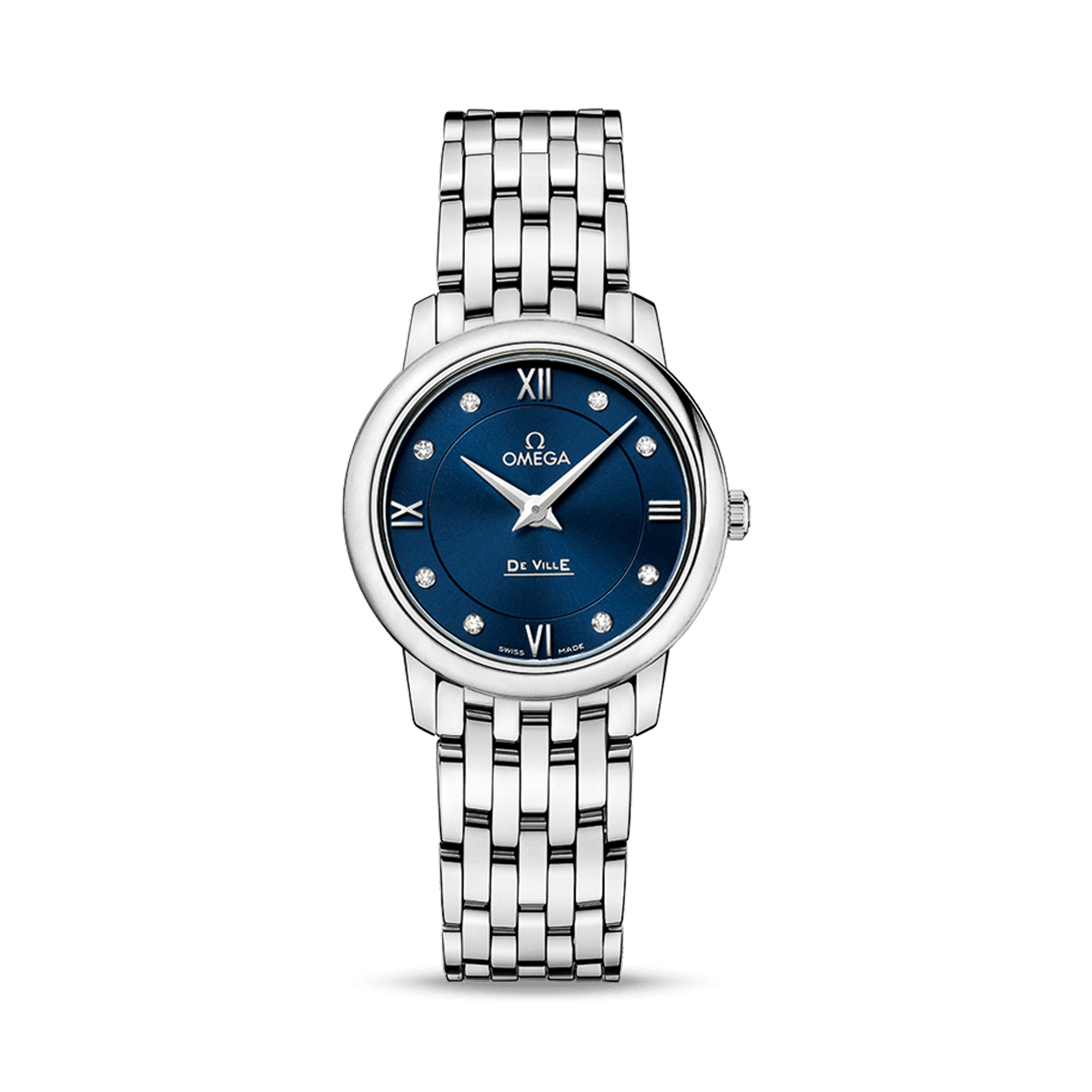 OMEGA De Ville Prestige 27.4mm, Blue Dial, Diamond Numerals_1