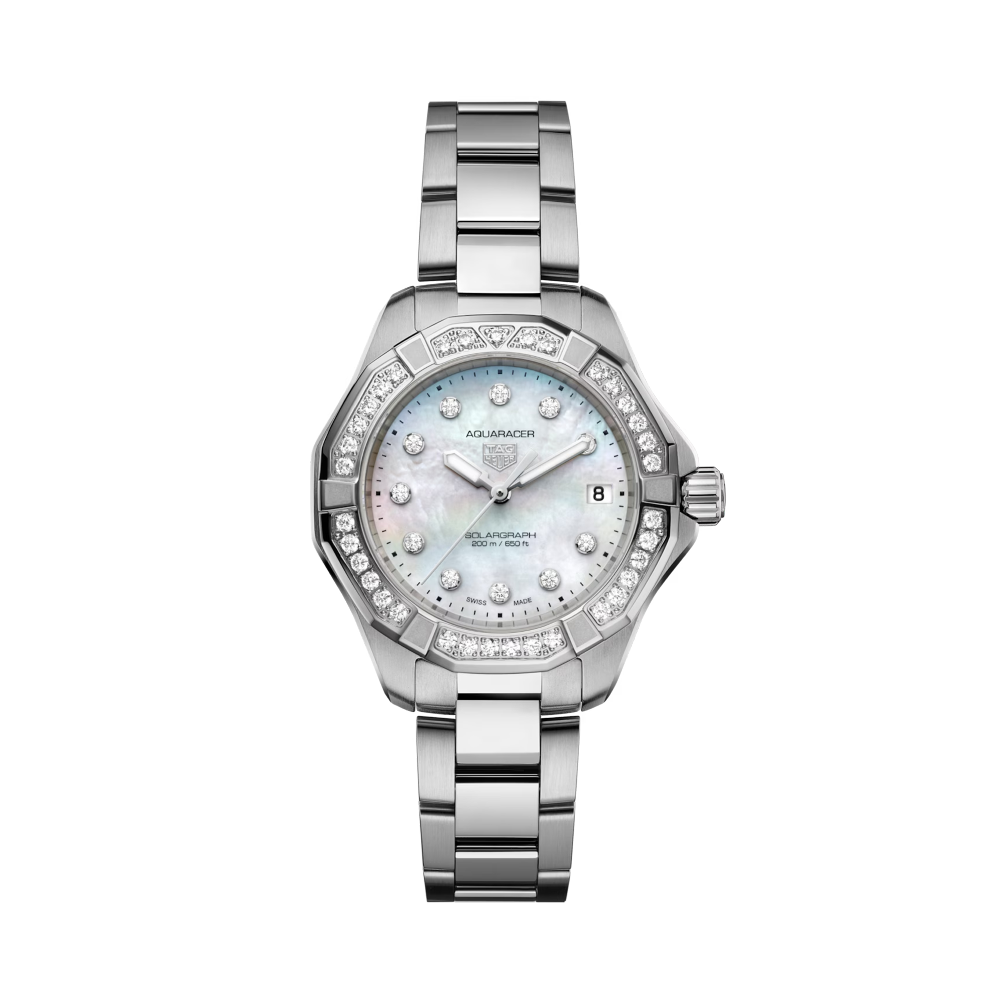 Tag Heuer Aquaracer Professional 200 34mm, Mother of Pearl Dial, Diamond Numerals_1