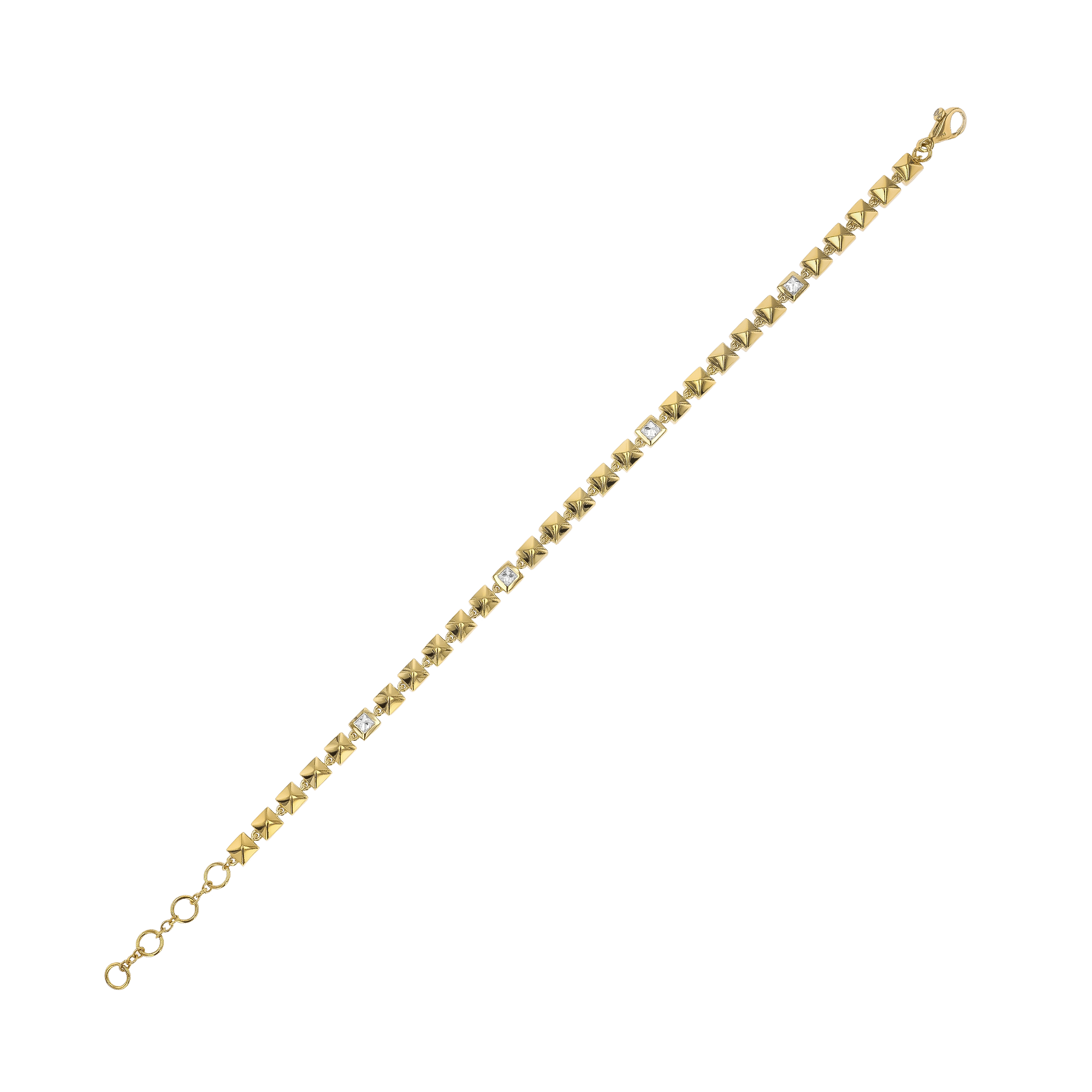 RockChic 0.34ct Inverted Princess Cut Diamond Bracelet Princess Cut, Rubover Set_2