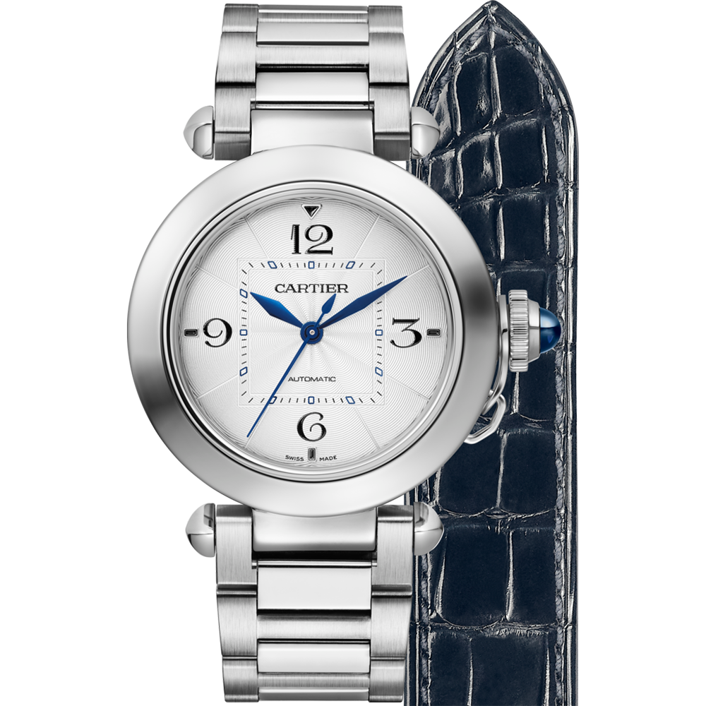 Cartier Pasha de Cartier 35mm, Silver Dial, Arabic Numerals_4