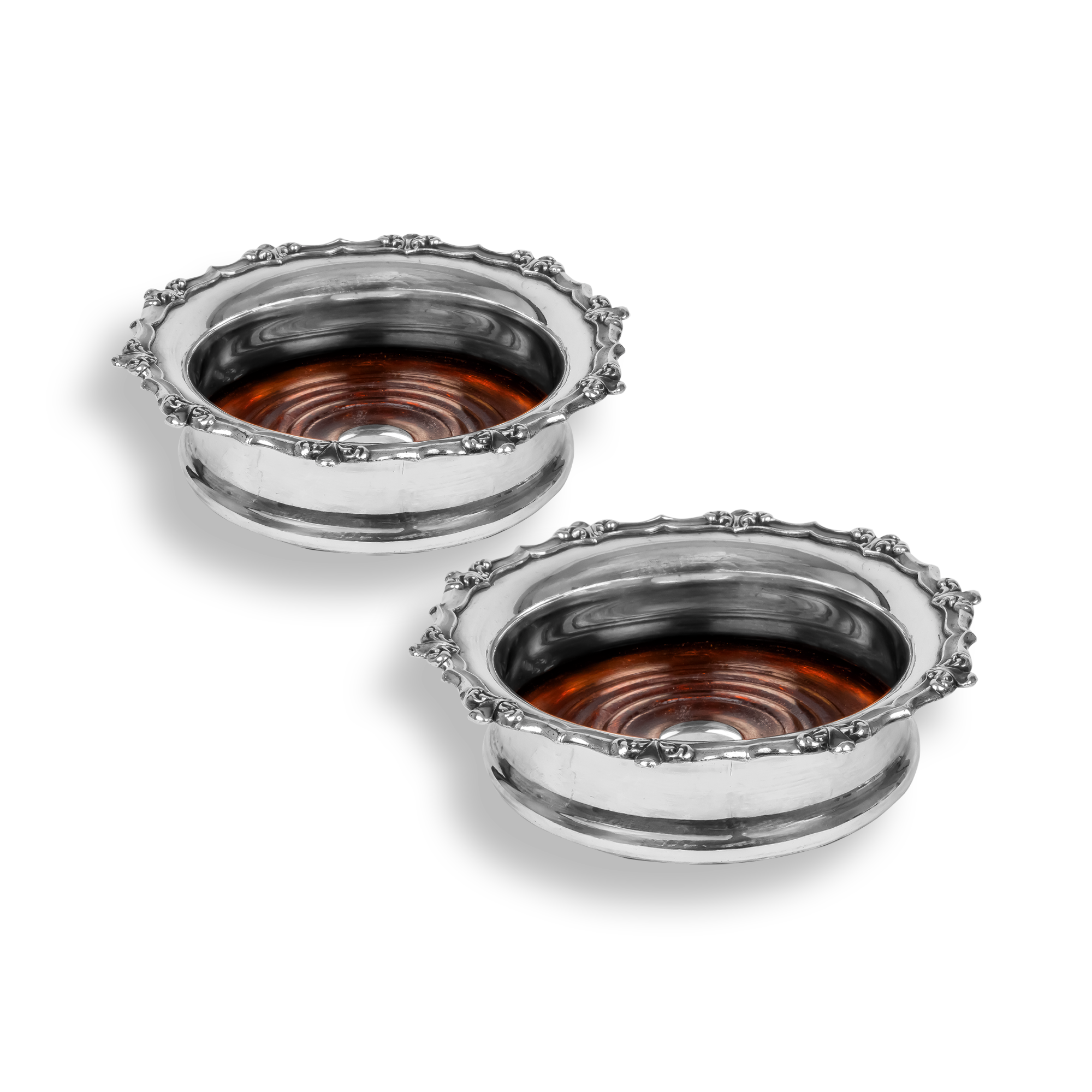 Old Sheffield Plate George IV Bottle Coasters _1