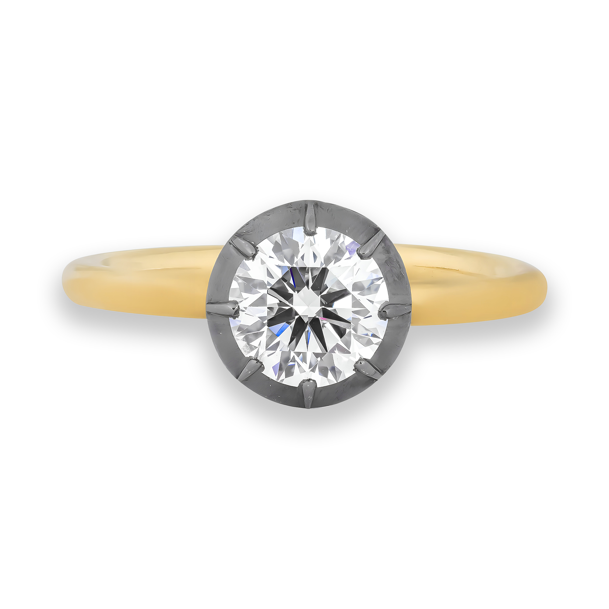 Brilliant Cut 1.01ct Diamond Cut-Down Set Ring Brilliant Cut, Cut-Down Set_2