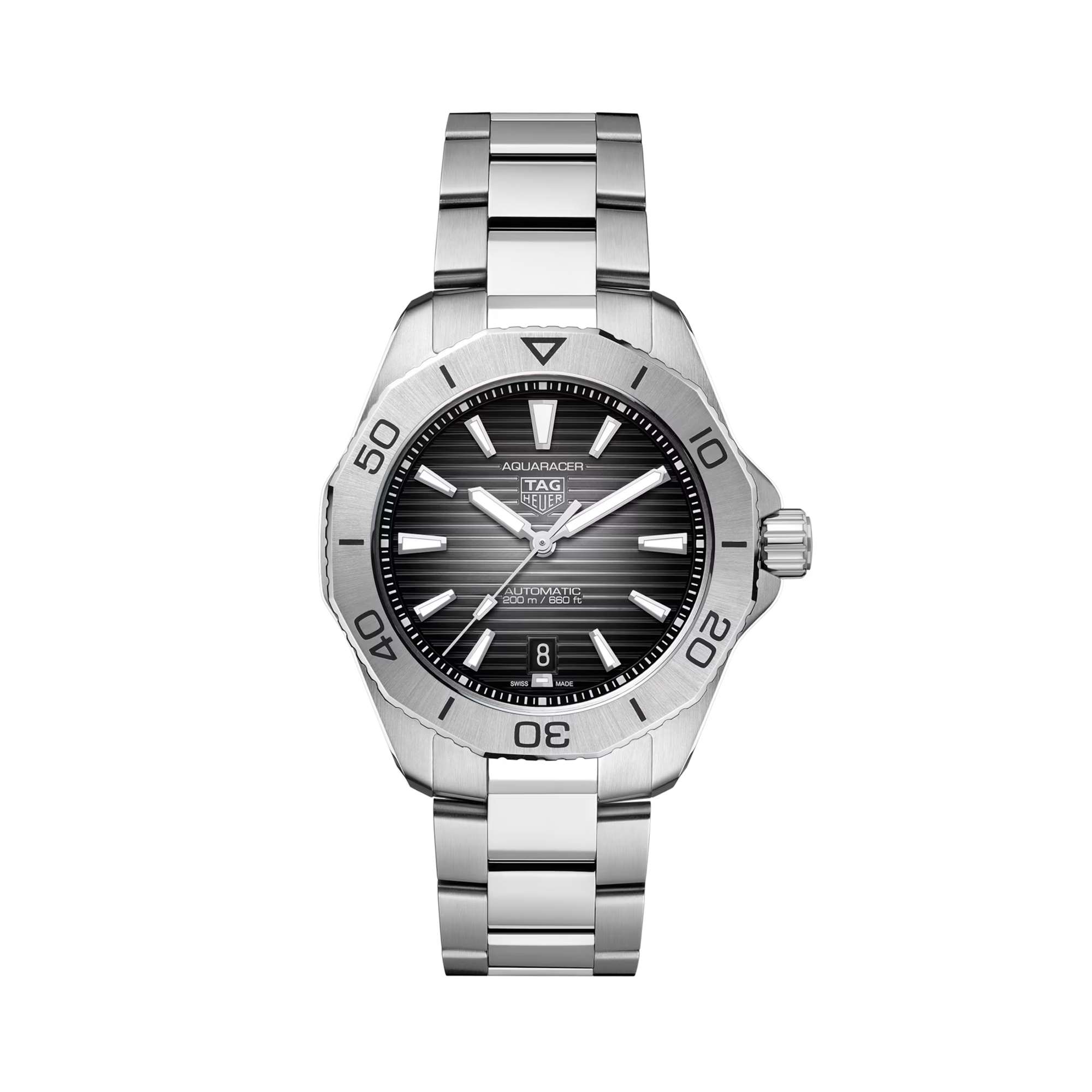 Tag Heuer Aquaracer Professional 200 40mm, Black Dial, Baton Numerals_1