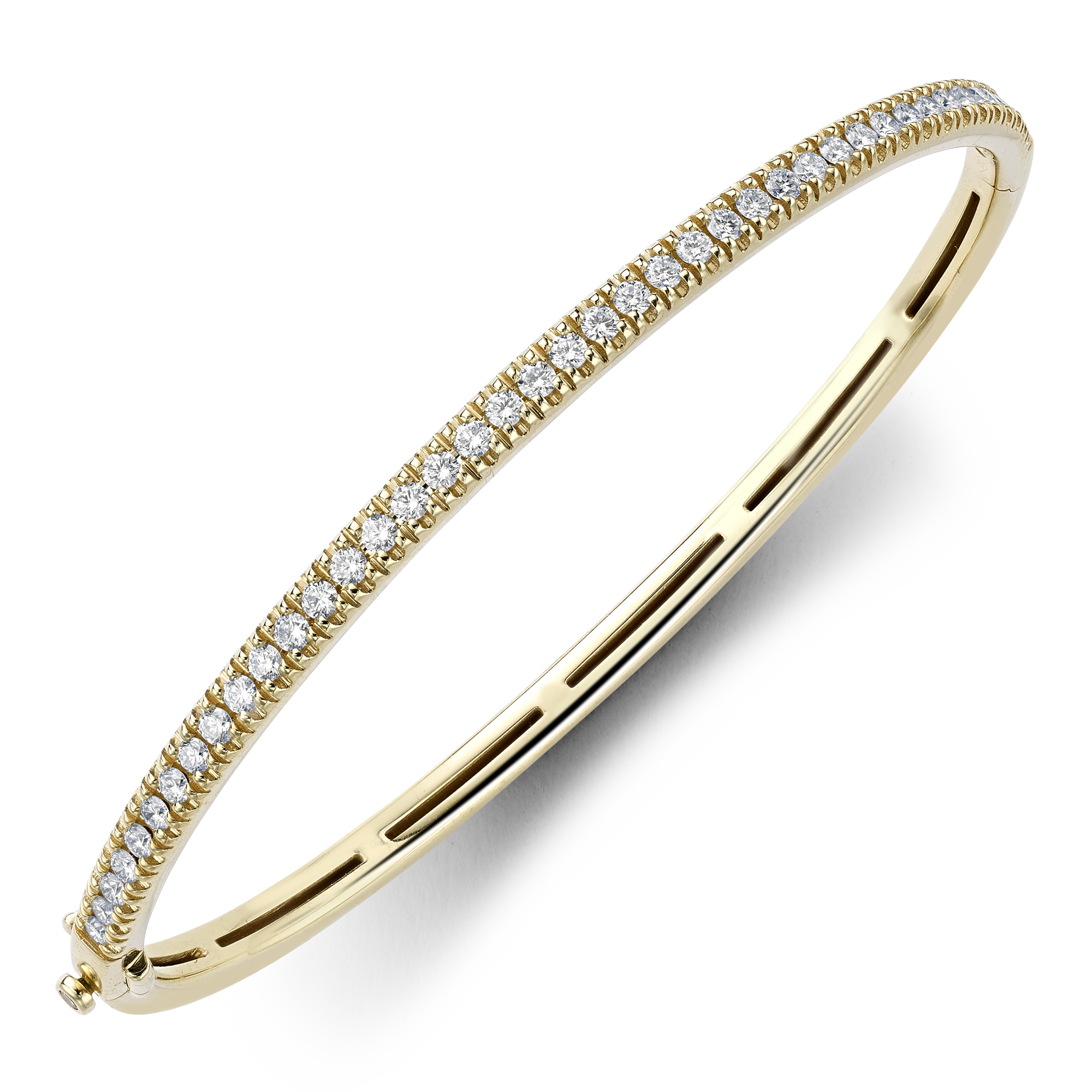 Bangle Bracelet 6.5mm 14K Yellow Gold 1/4