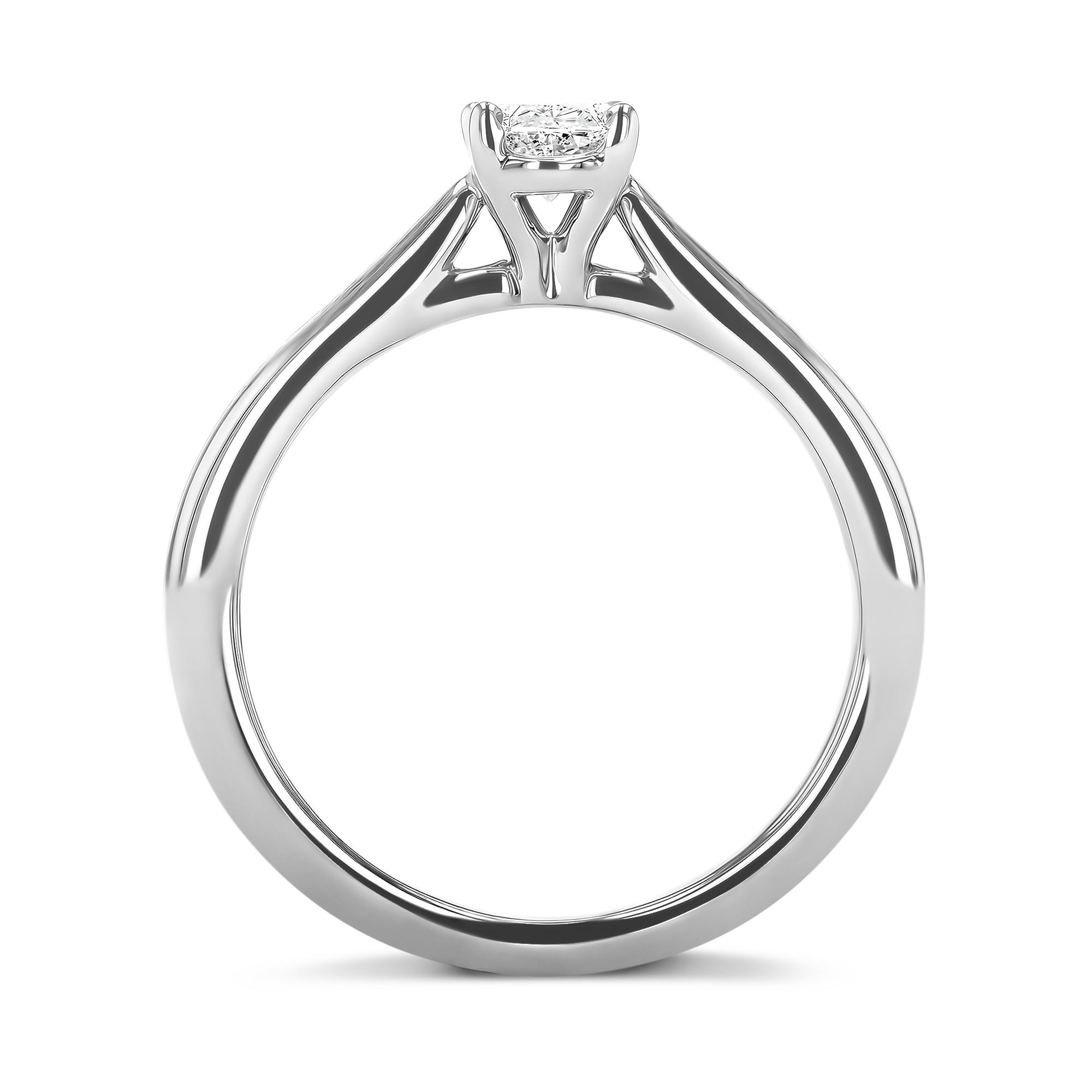 Gaia 0.51ct Diamond Solitaire Ring Oval Cut, Claw Set_3