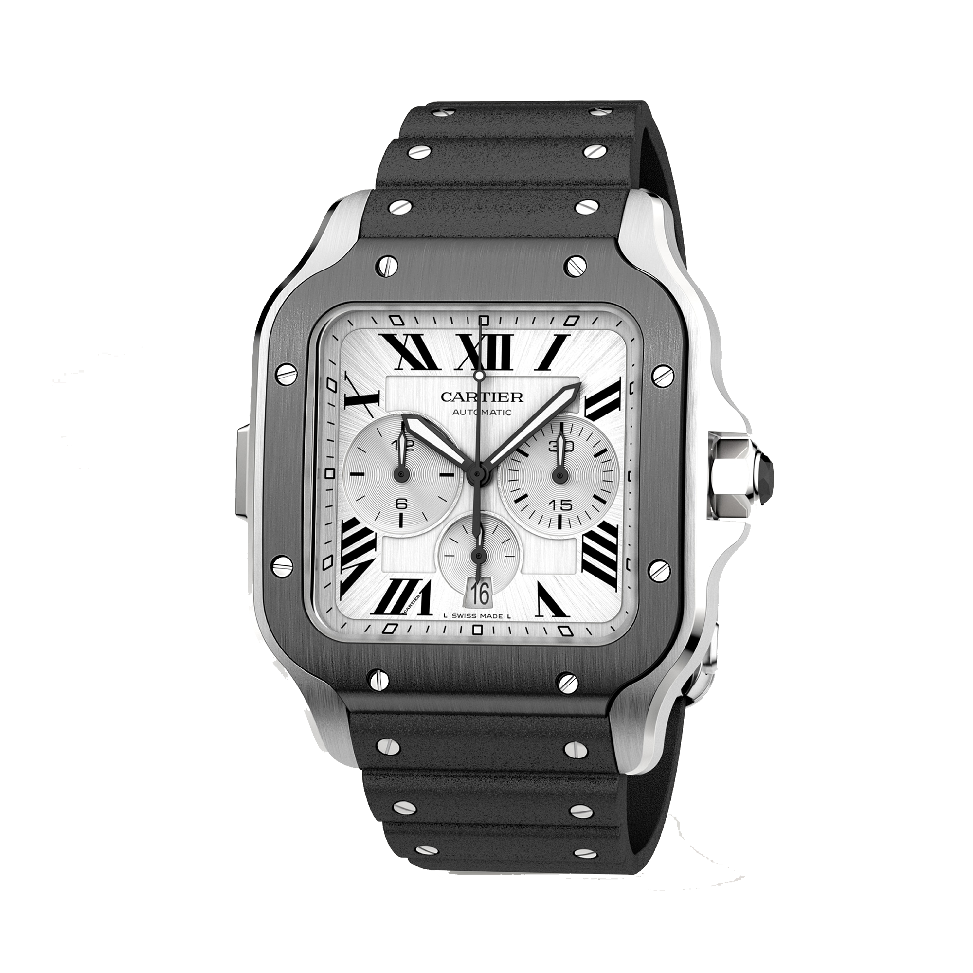 Cartier Santos de Cartier Extra-Large, Silver Dial, Roman Numerals_4