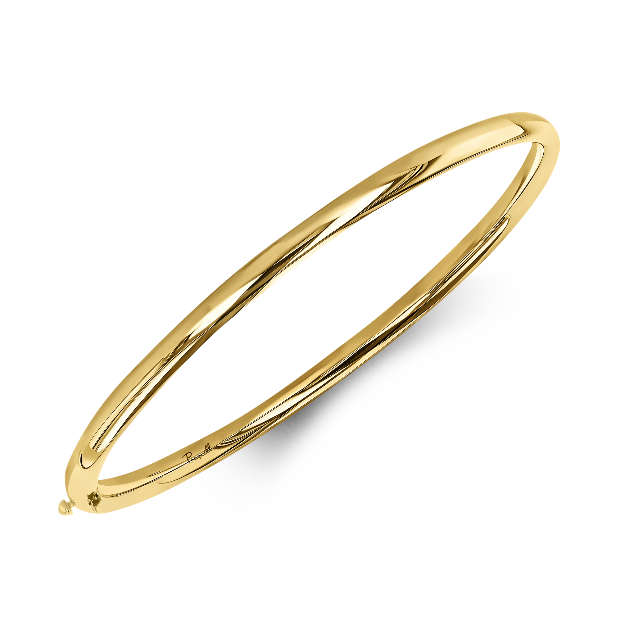 Plain Polished 4mm Oval Bangle _2
