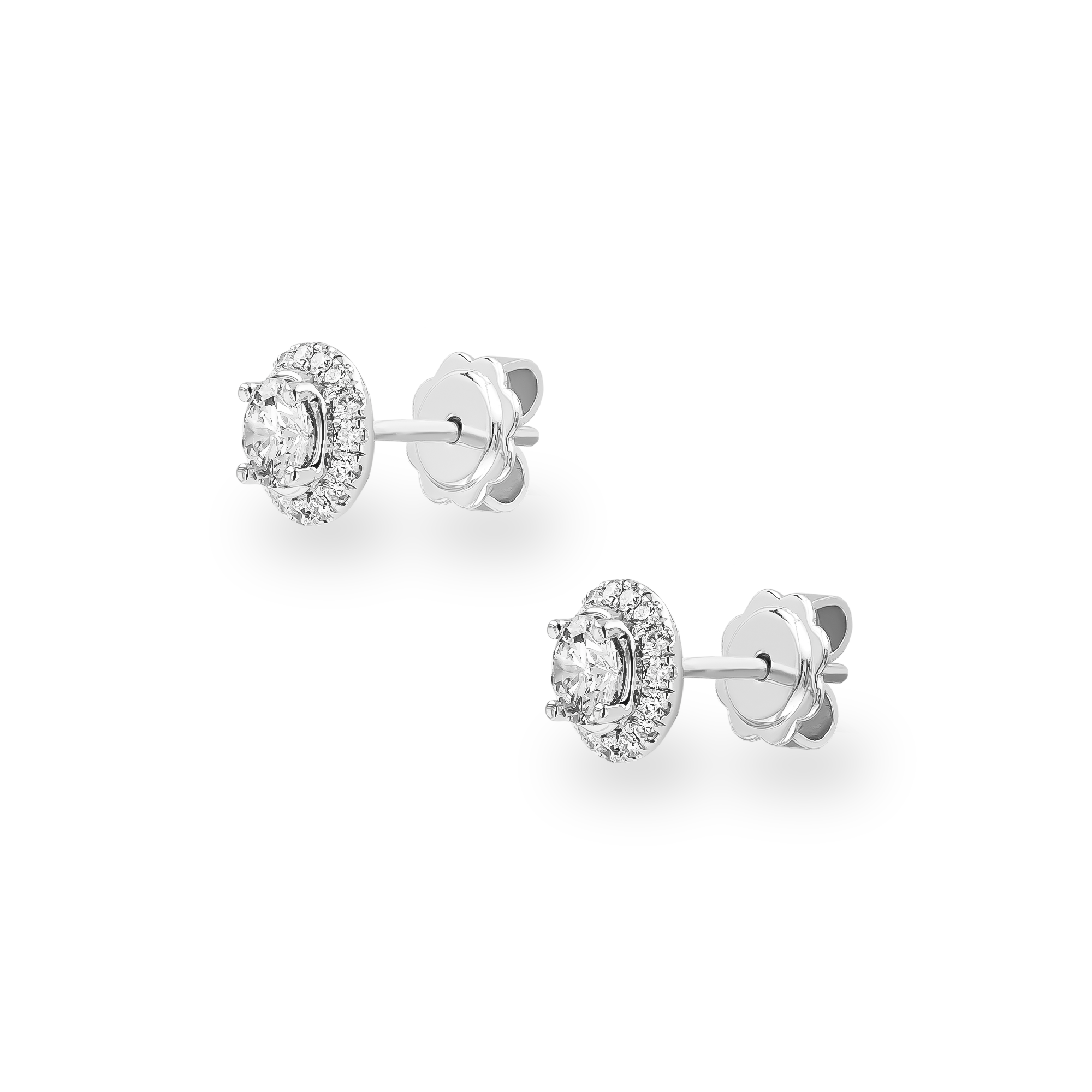 Celestial 0.50ct Diamond Stud Earrings with Diamond Surround Brilliant cut, Claw set_2