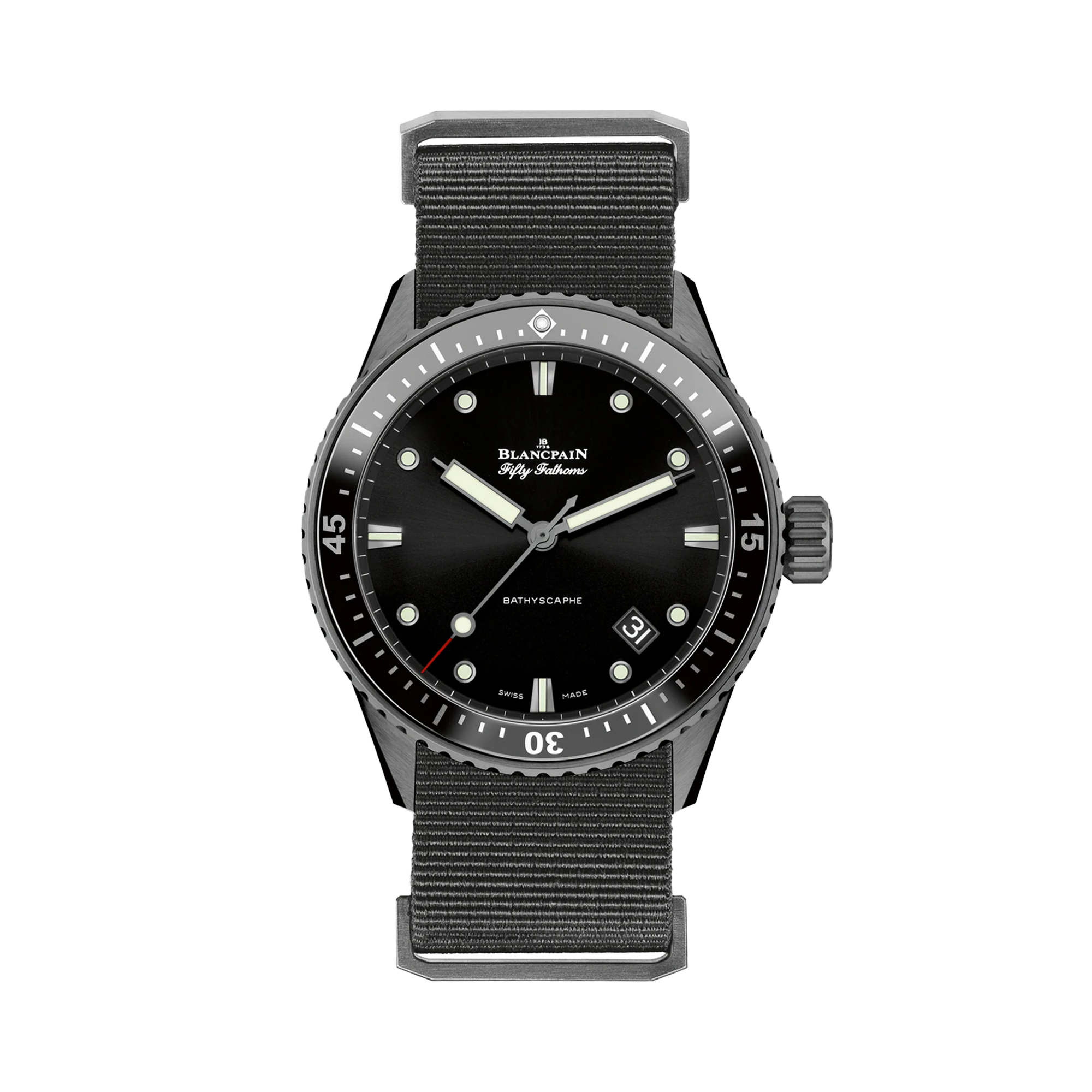 Blancpain Fifty Fathoms Bathscaphe 43.6mm, Black Dial, Dot Numerals_1