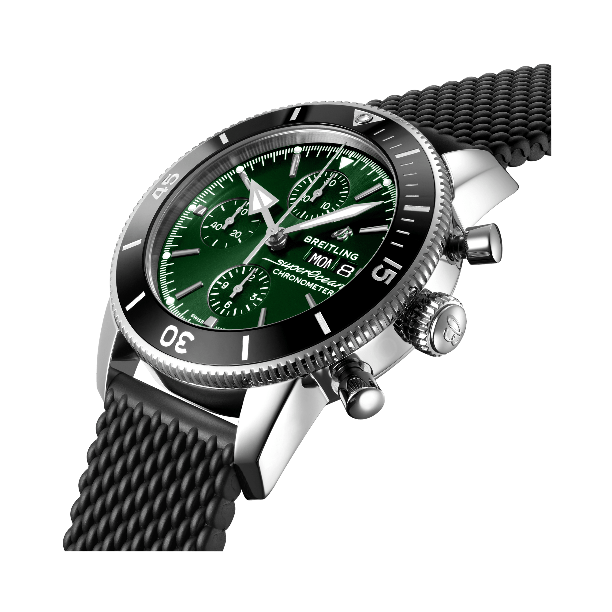 Breitling Superocean Heritage Chronograph 44 44mm, Green Dial, Baton Numeral_3