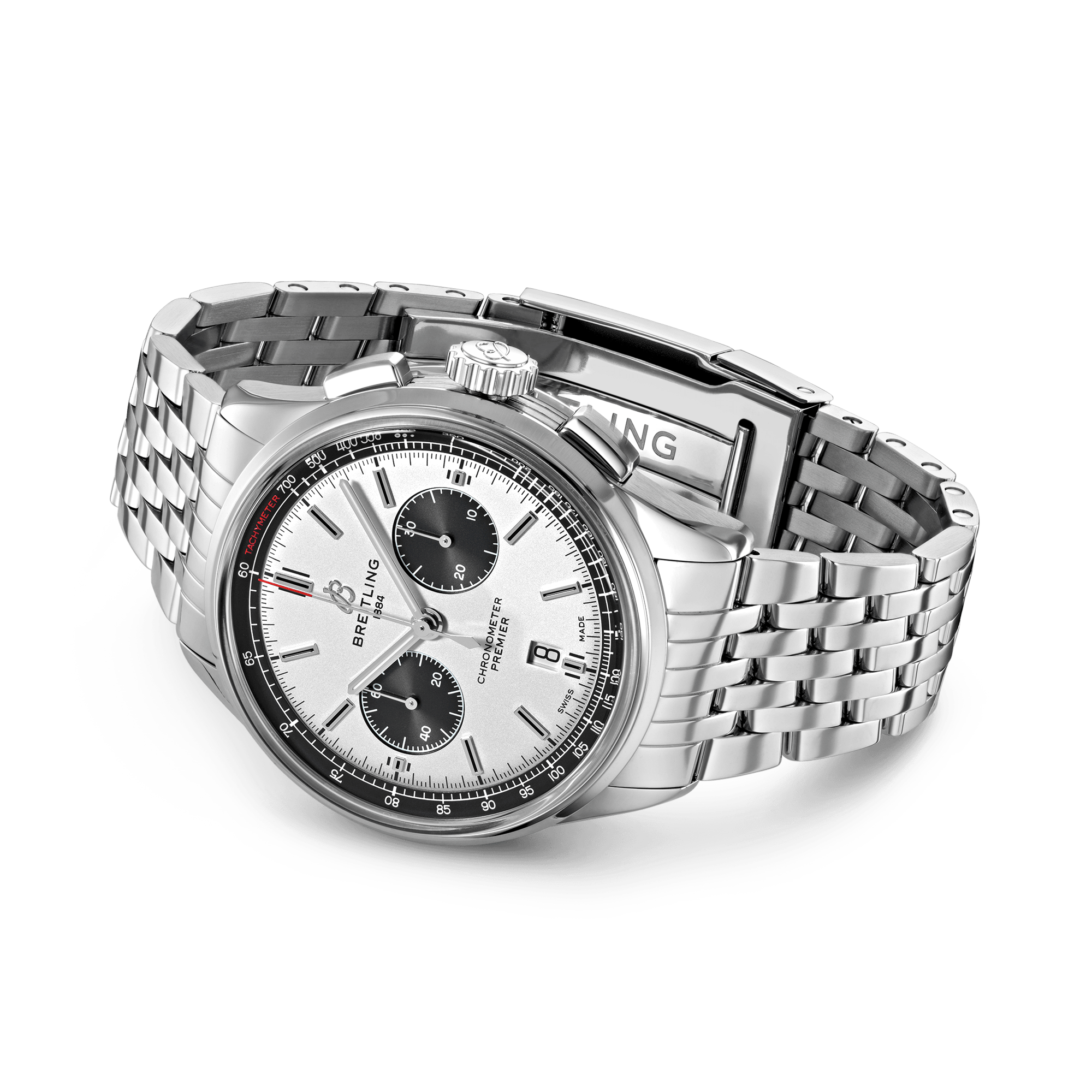 Breitling Premier B01 Chronograph 42mm, Silver Dial, Baton Numerals_4