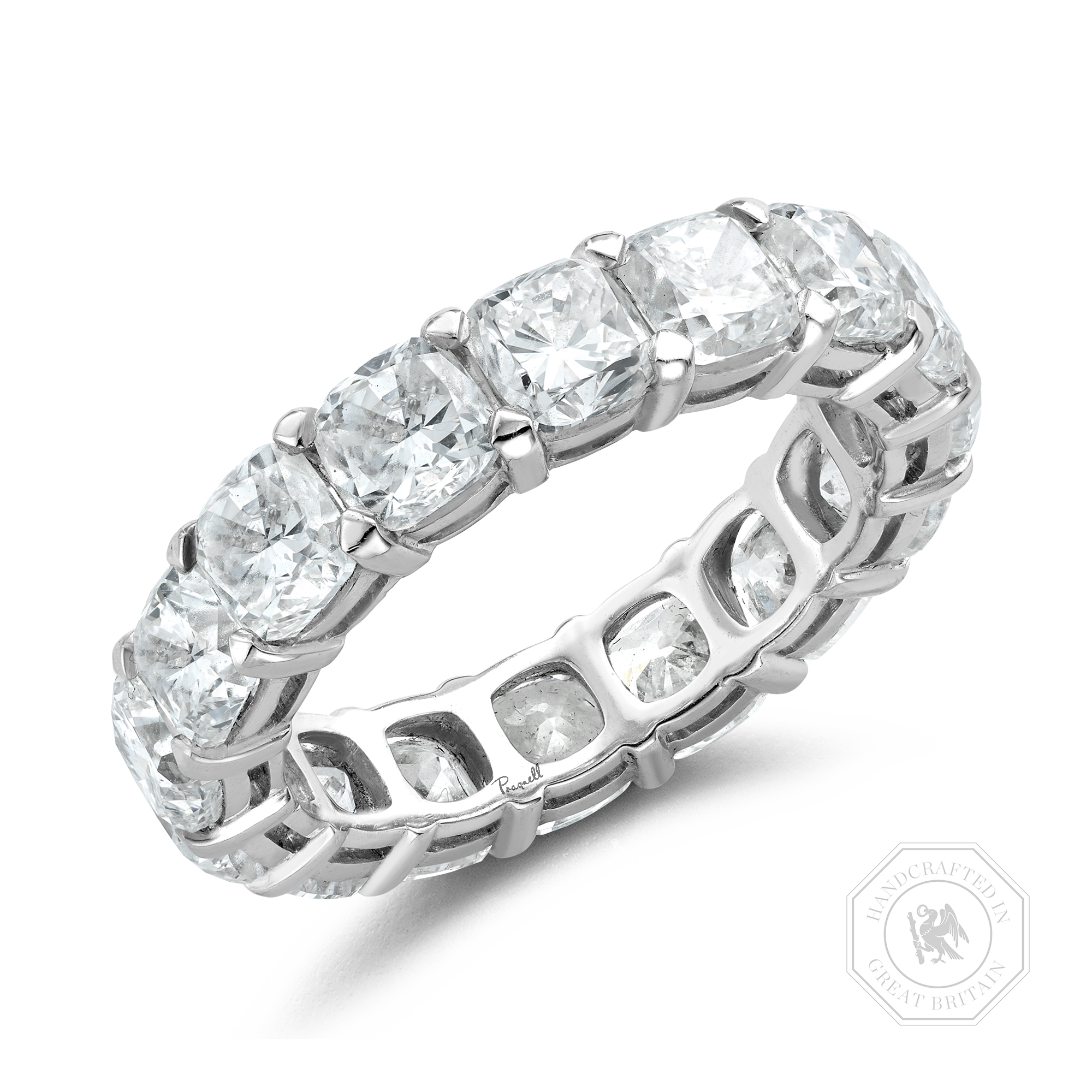 Cushion Cut Diamond Eternity Ring Cushion Cut, Eternity, Claw Set_1