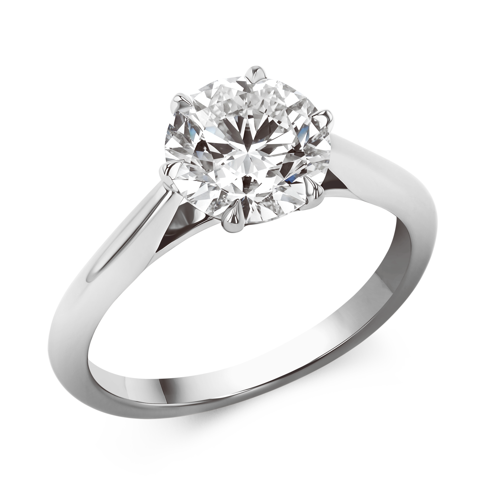Classic Six-Claw 2.03ct Diamond Solitaire Ring Brilliant cut, Claw set_1