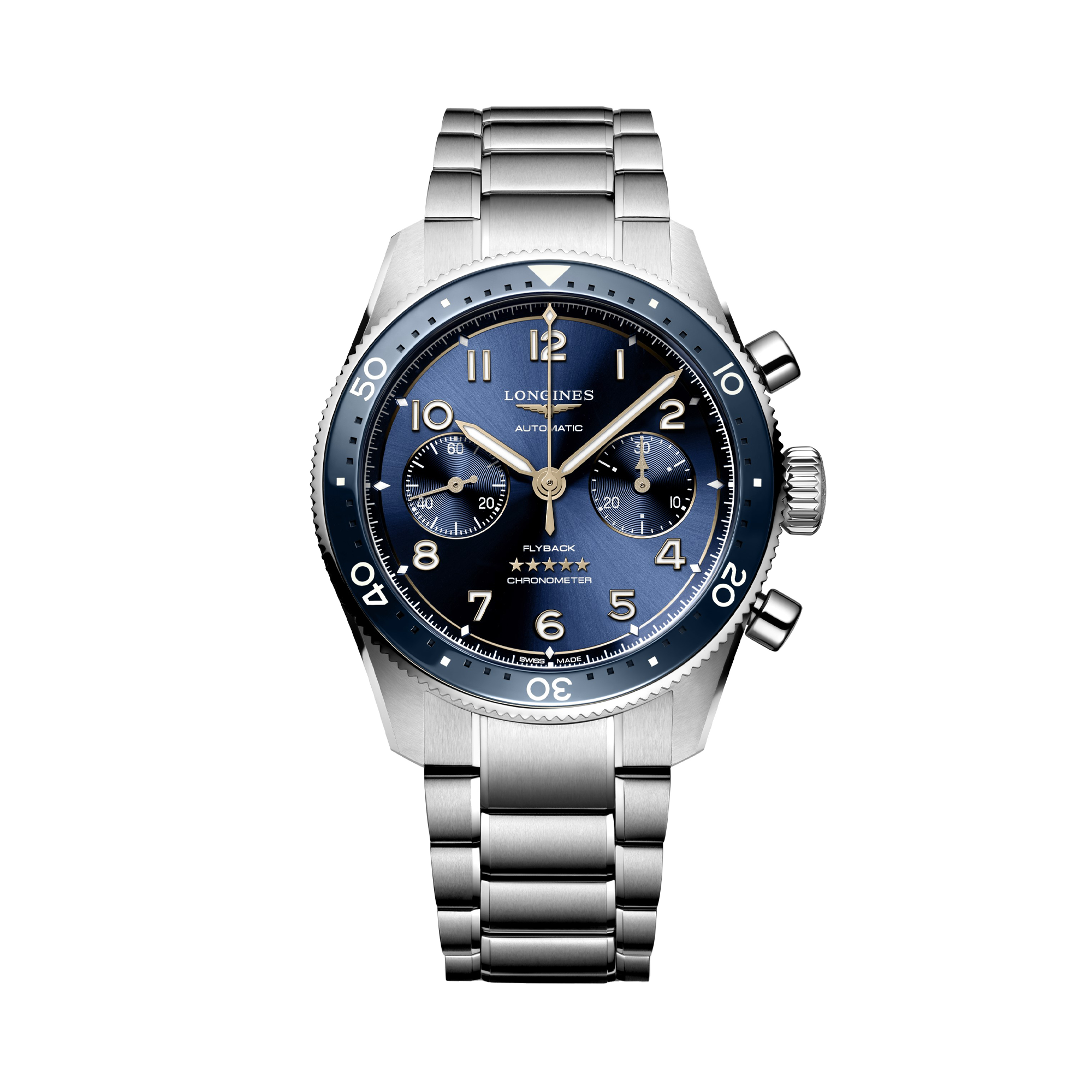 Longines Spirit Flyback 42mm, Blue Dial, Arabic Numerals_1