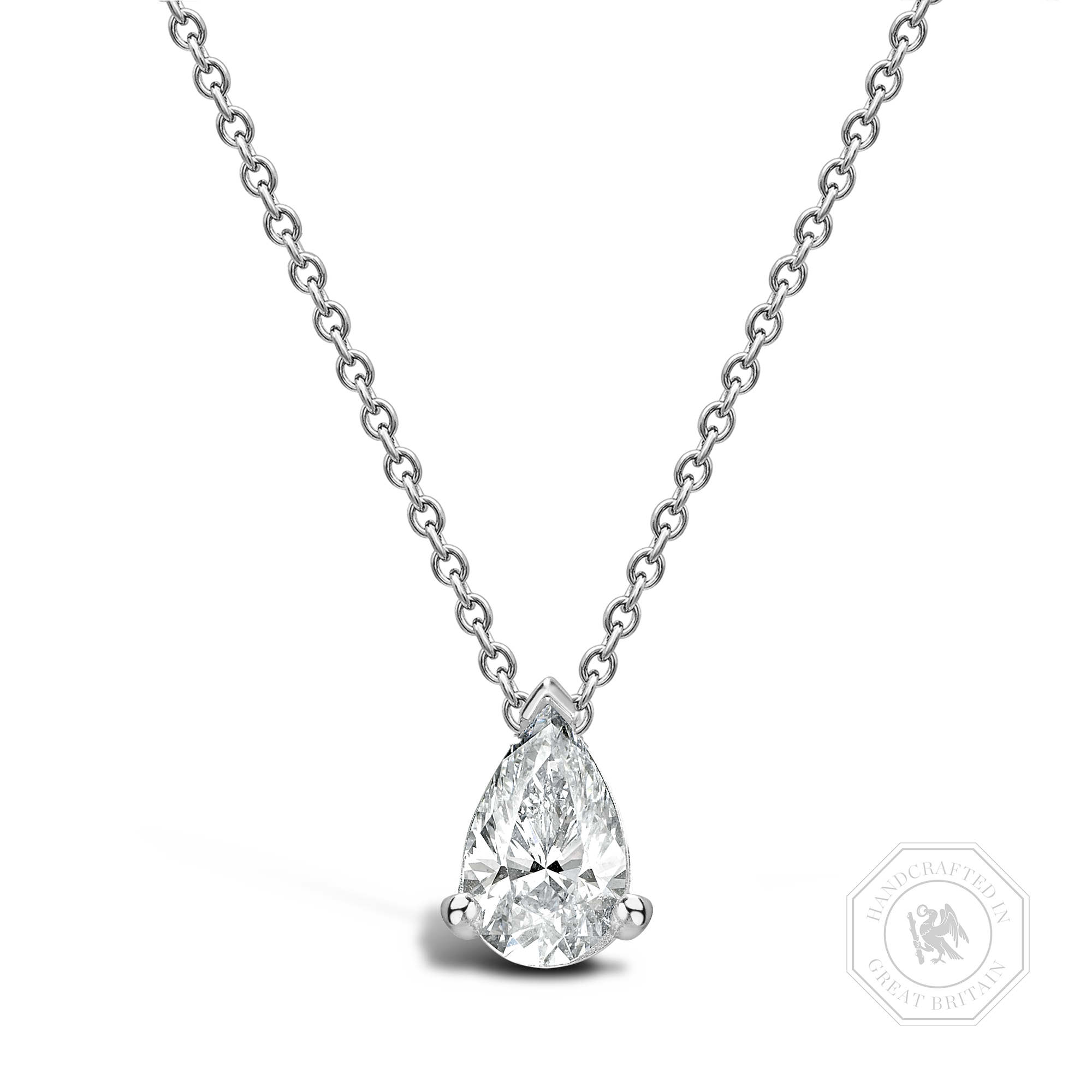 Pear Shaped Diamond Pendant Pear Shaped, Claw Set_1