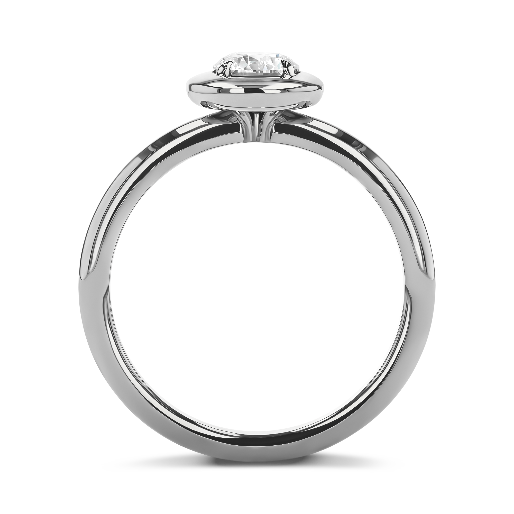 Skimming Stone 0.50ct Diamond Solitaire Ring Brilliant cut, Claw set_3