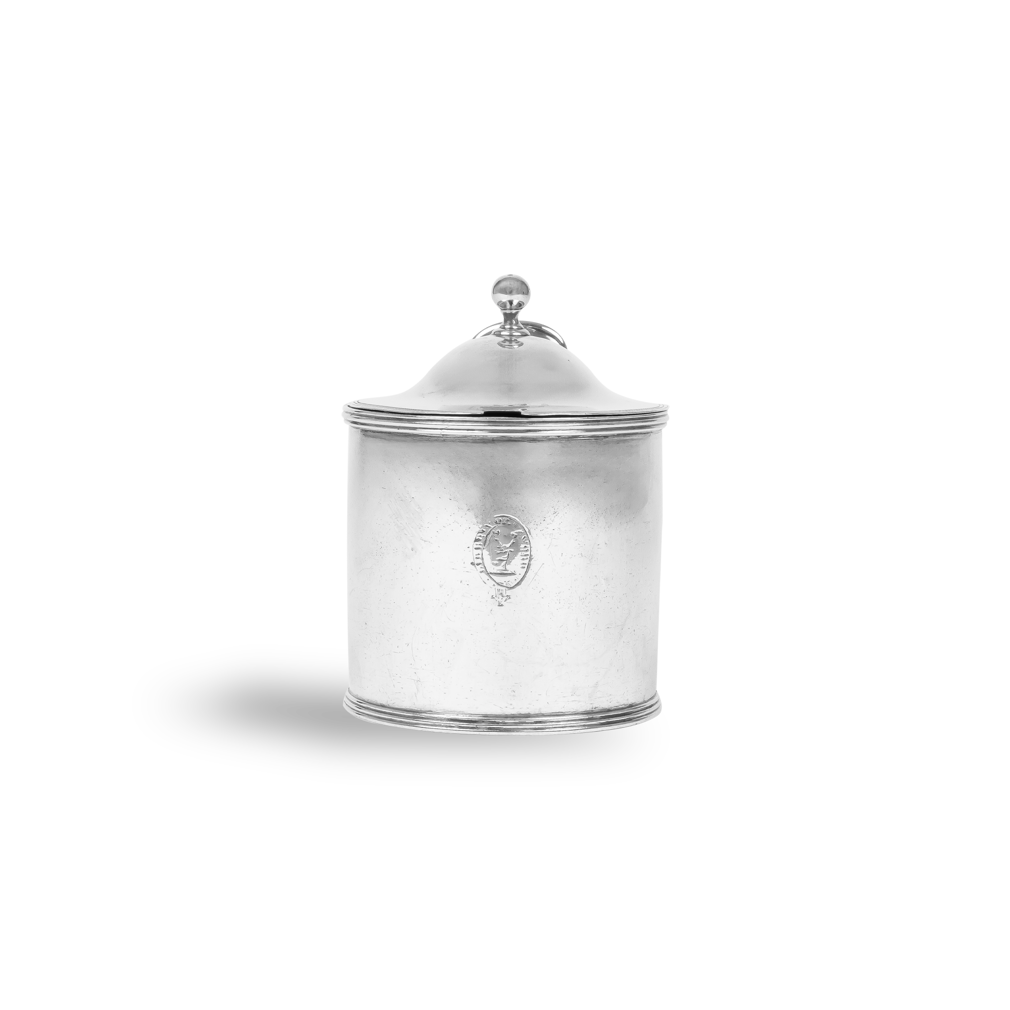 Silver George III Drum Mustard Pot Hallmarked London_2