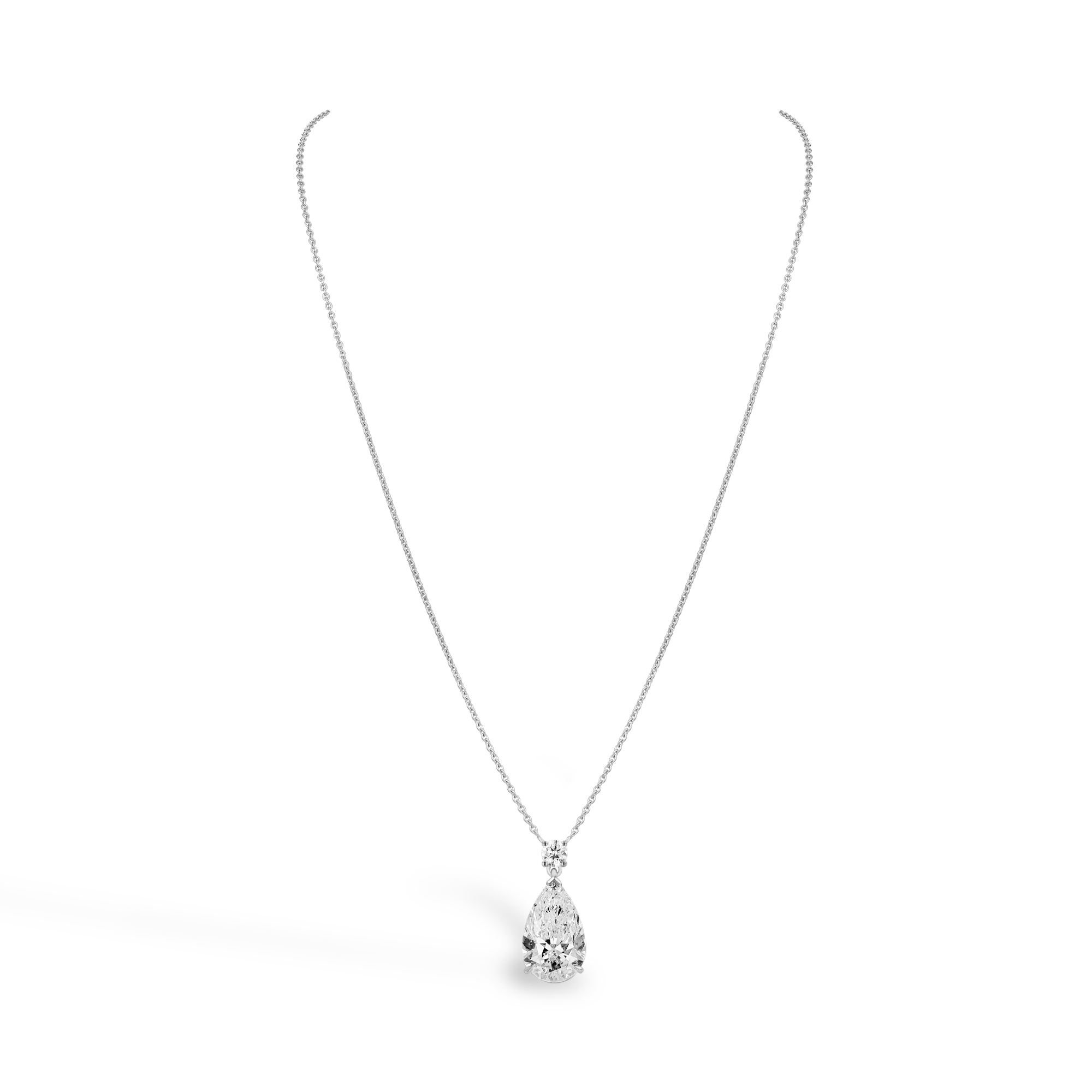 Pear Shaped Botswana Diamond Pendant Pear Shaped, Claw Set_2