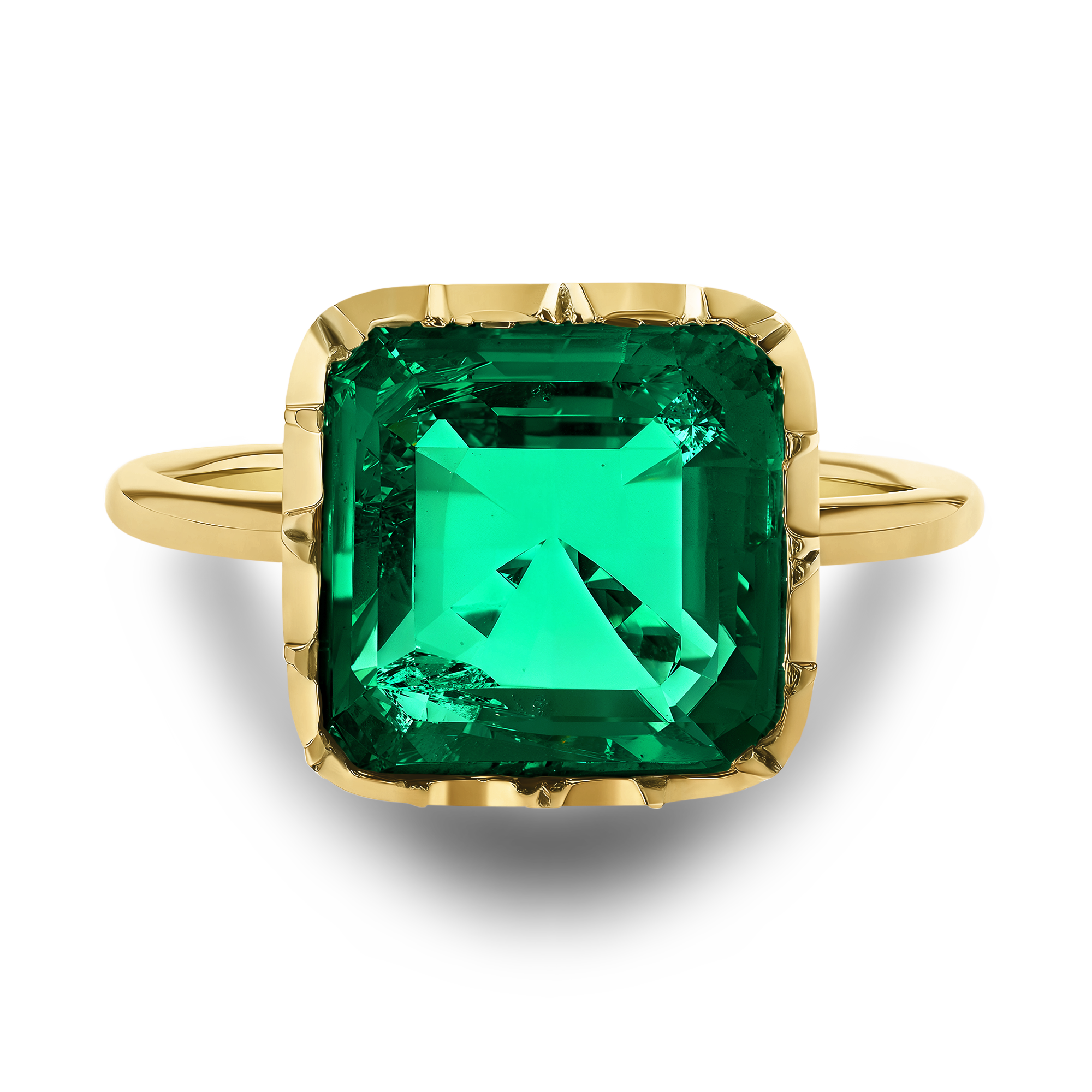 Colombian Emerald Ring Octagon Cut, Claw Set_2