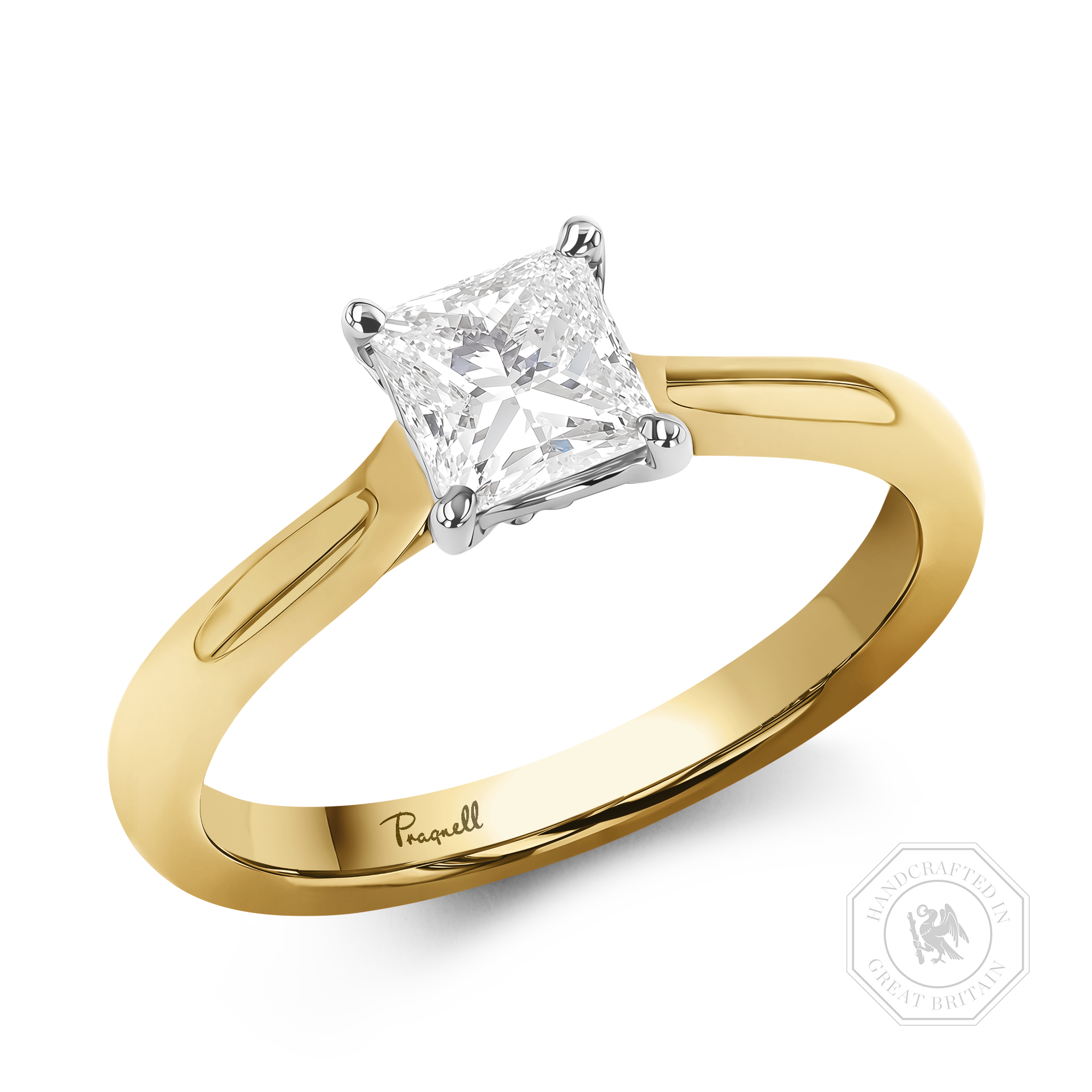 Gaia 0.40ct Princess Cut Diamond Ring Princess Cut, Claw Set_1
