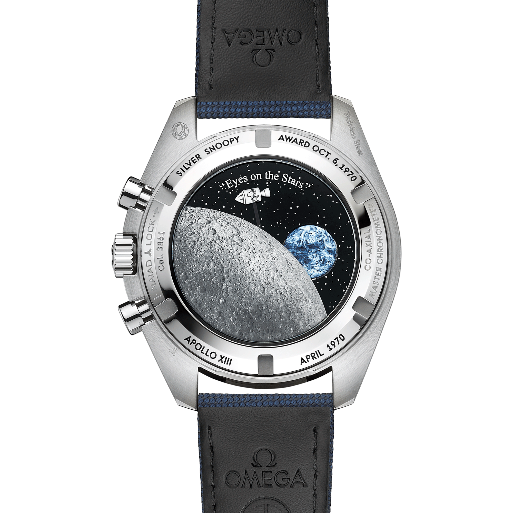 OMEGA Speedmaster Moonwatch 'Silver Snoopy Award' Silver Dial, Baton Numerals_2