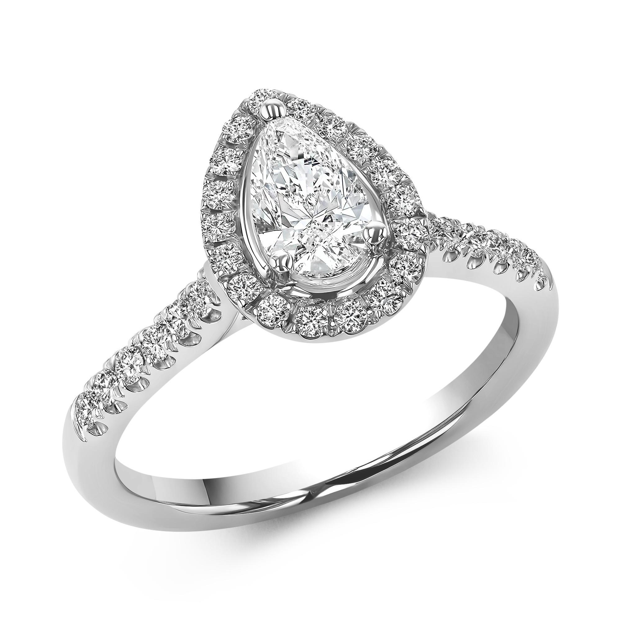 Celestial 0.53ct Diamond Cluster Ring Pear Cut, Claw Set_1
