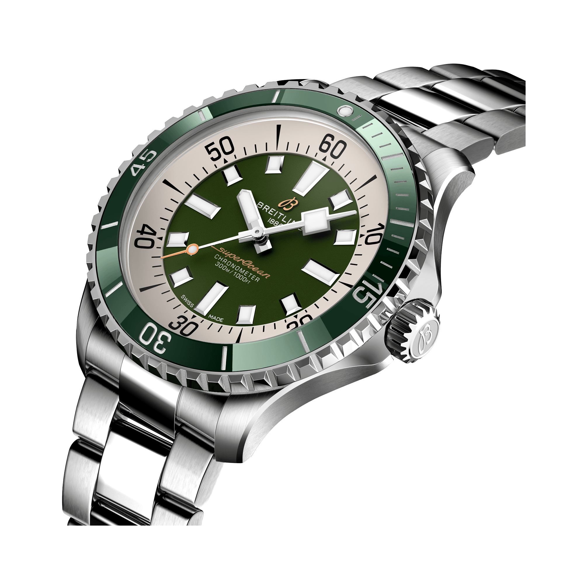 Breitling Superocean Automatic 44 44mm, Green Dial, Arabic & Baton Numerals_3