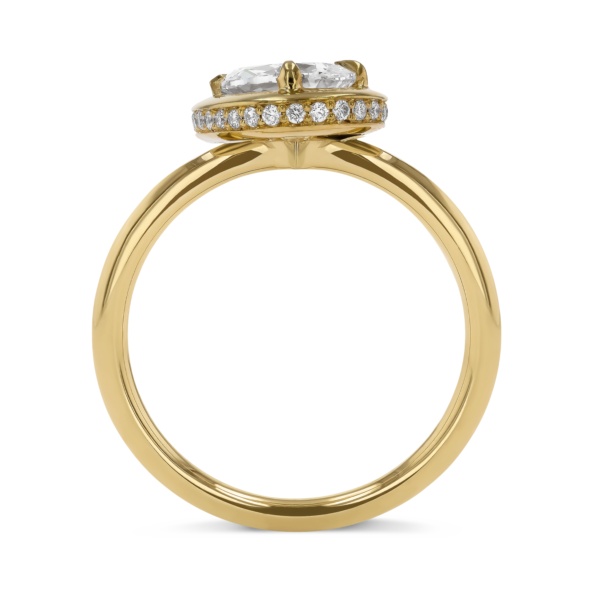 Skimming Stone Pear Shaped 1.00ct Diamond Ring Pear Shape, Claw Set_3