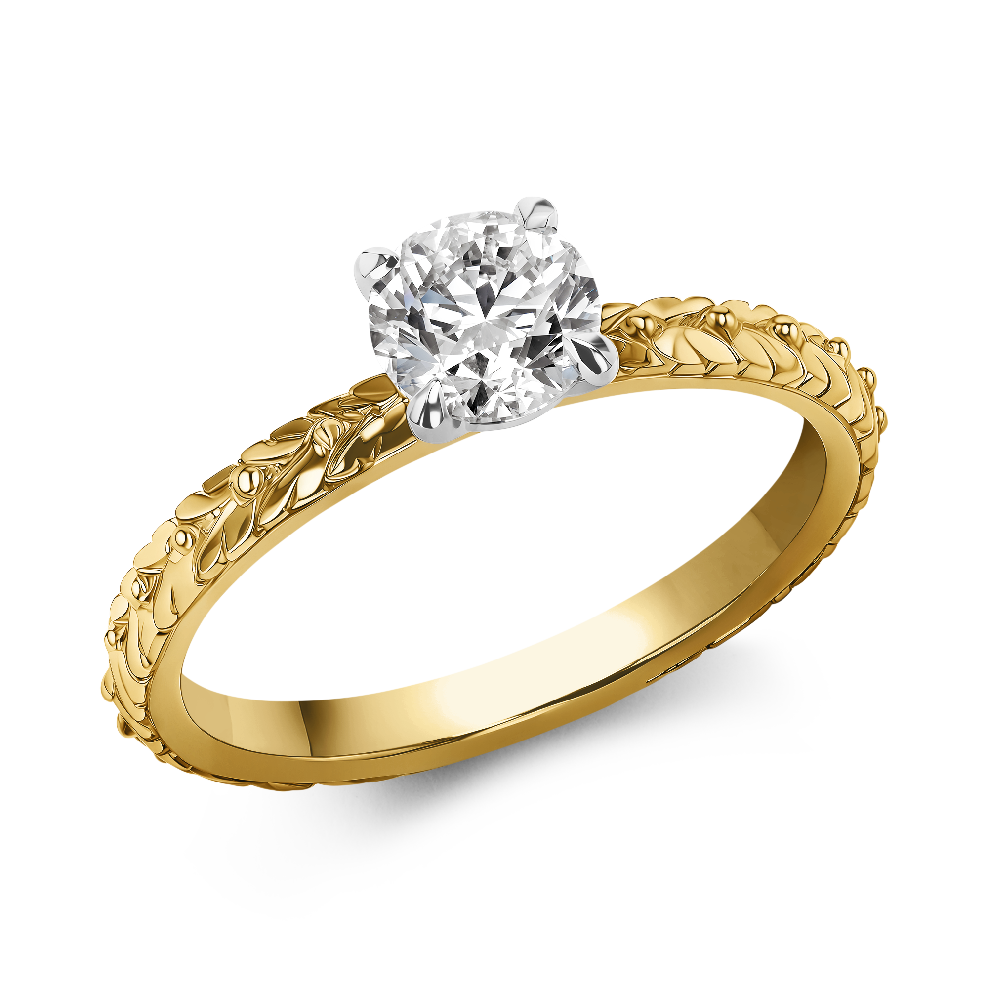 Apple Blossom 0.70ct Diamond Solitaire Ring Brilliant cut, Claw set_1