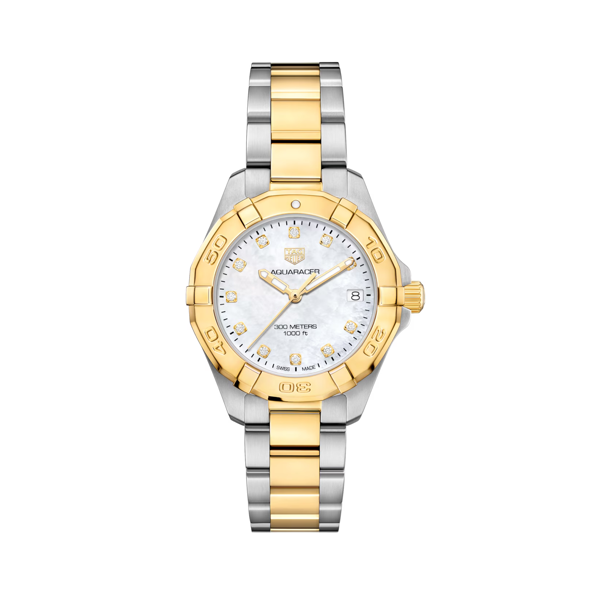 Tag Heuer Aquaracer 34mm, Mother of Pearl Dial, Daimond Numerals_1