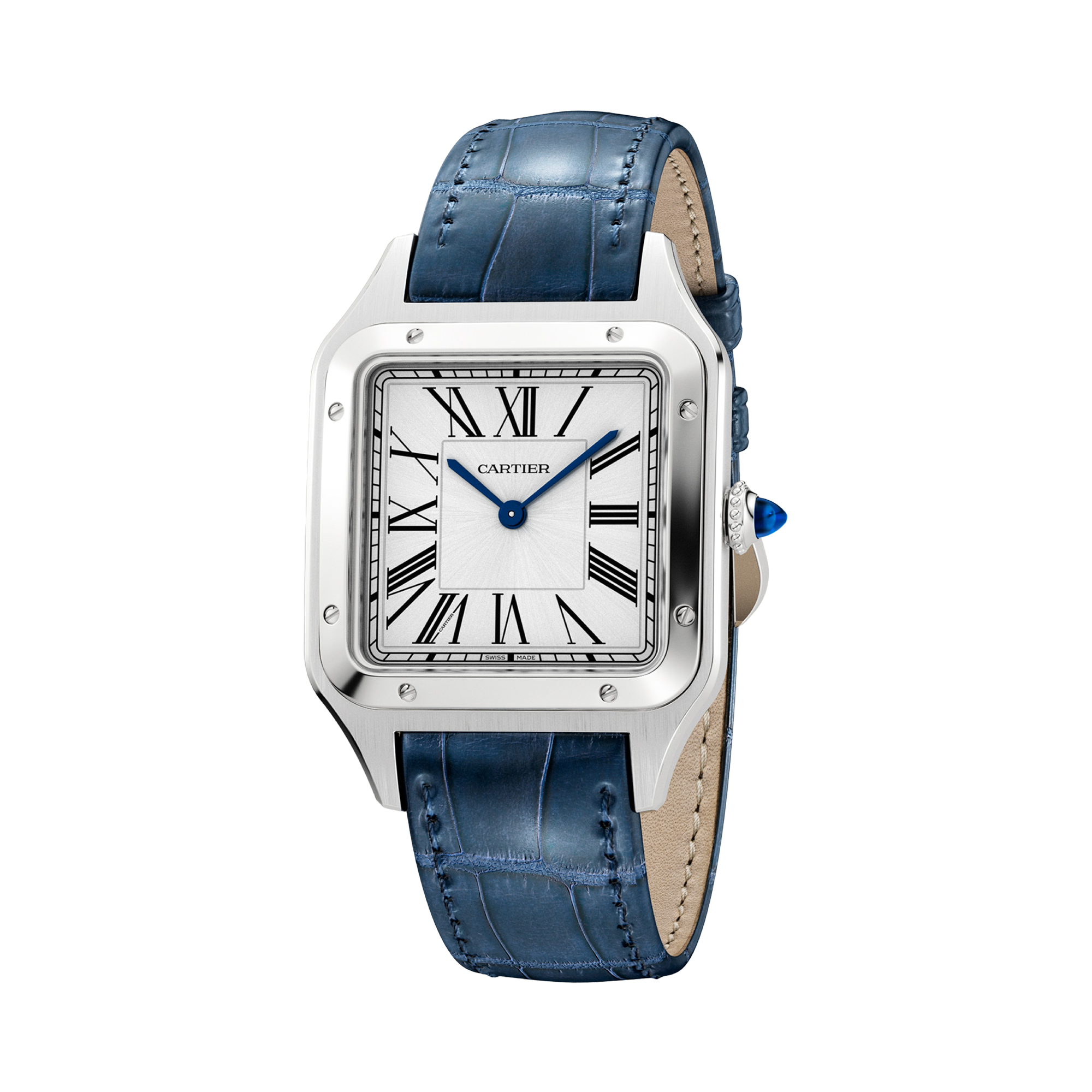 Cartier Santos-Dumont 31.4mm, Silver Dial, Roman Numerals_2