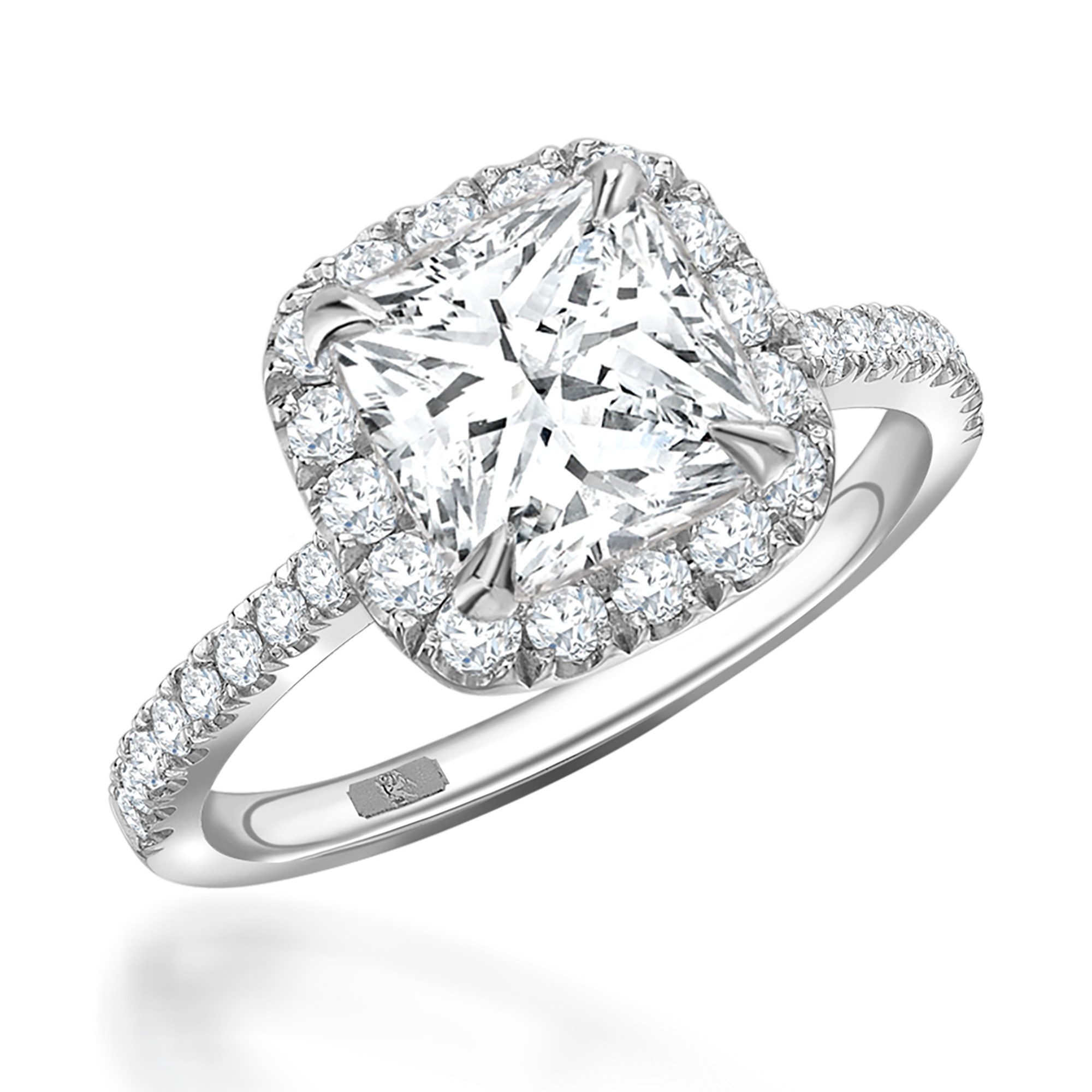 1.69CT Diamond Cluster Ring Brilliant Cut, Cluster, Brilliant Shoulders_1