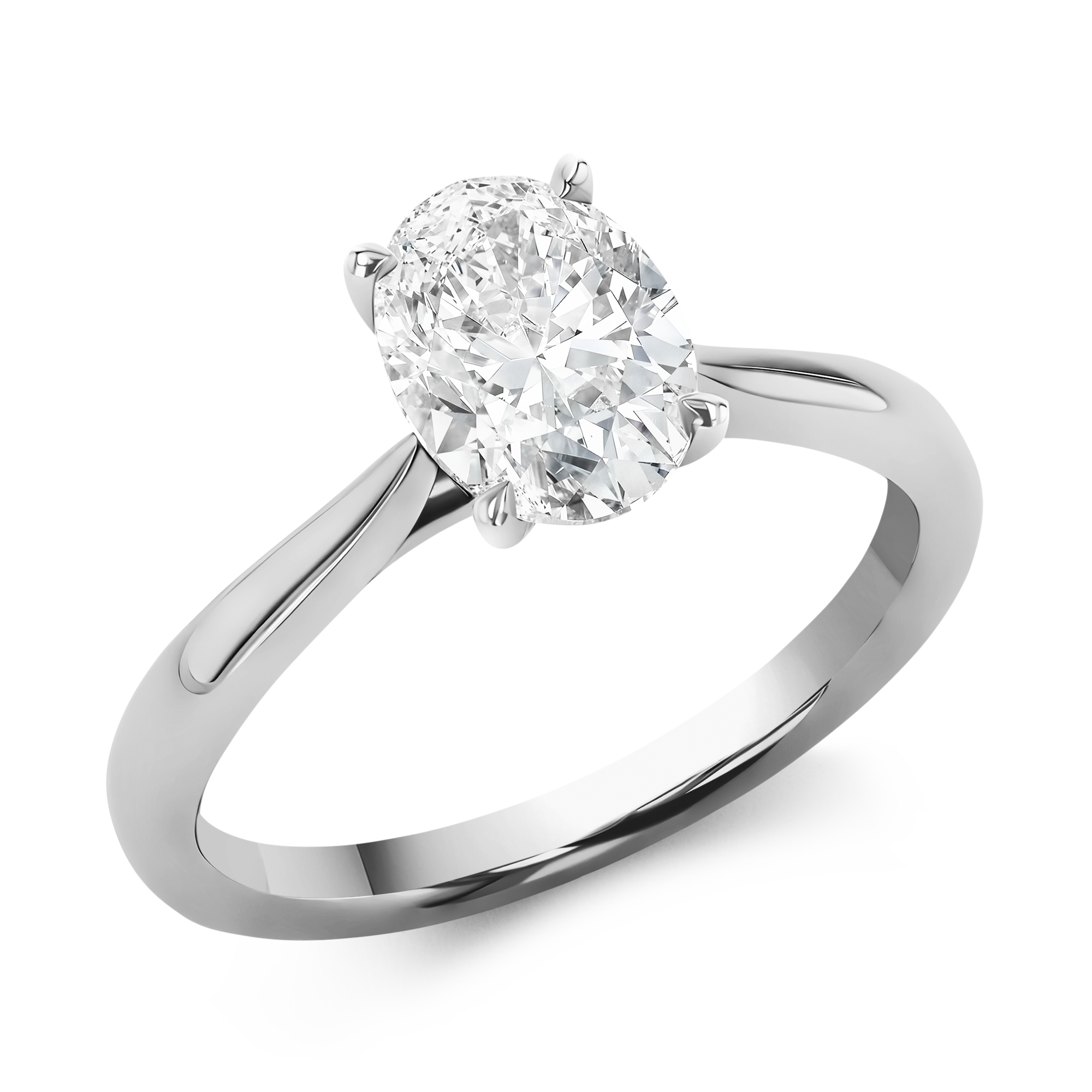 Gaia 1.50ct Diamond Solitaire Ring Oval Cut, Claw Set_1
