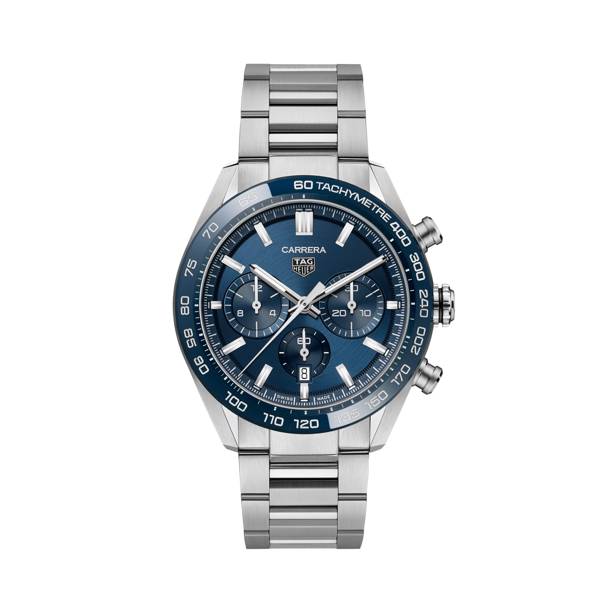 Tag Heuer Carrera Chronograph 44mm, Blue Dial, Baton Numerals_1
