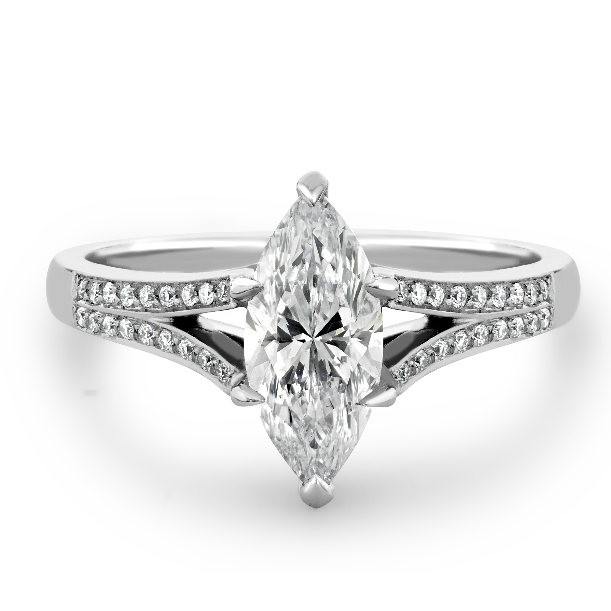 Imperial 0.91ct Marquise Cut Virgilia Diamond Ring MarquiseCut, Claw Set_2