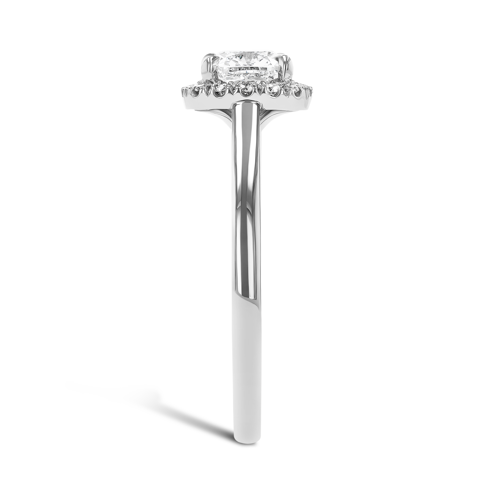 Celestial 1.00ct Cushion Cut Diamond Cluster Ring Cushion modern cut, Claw set_4