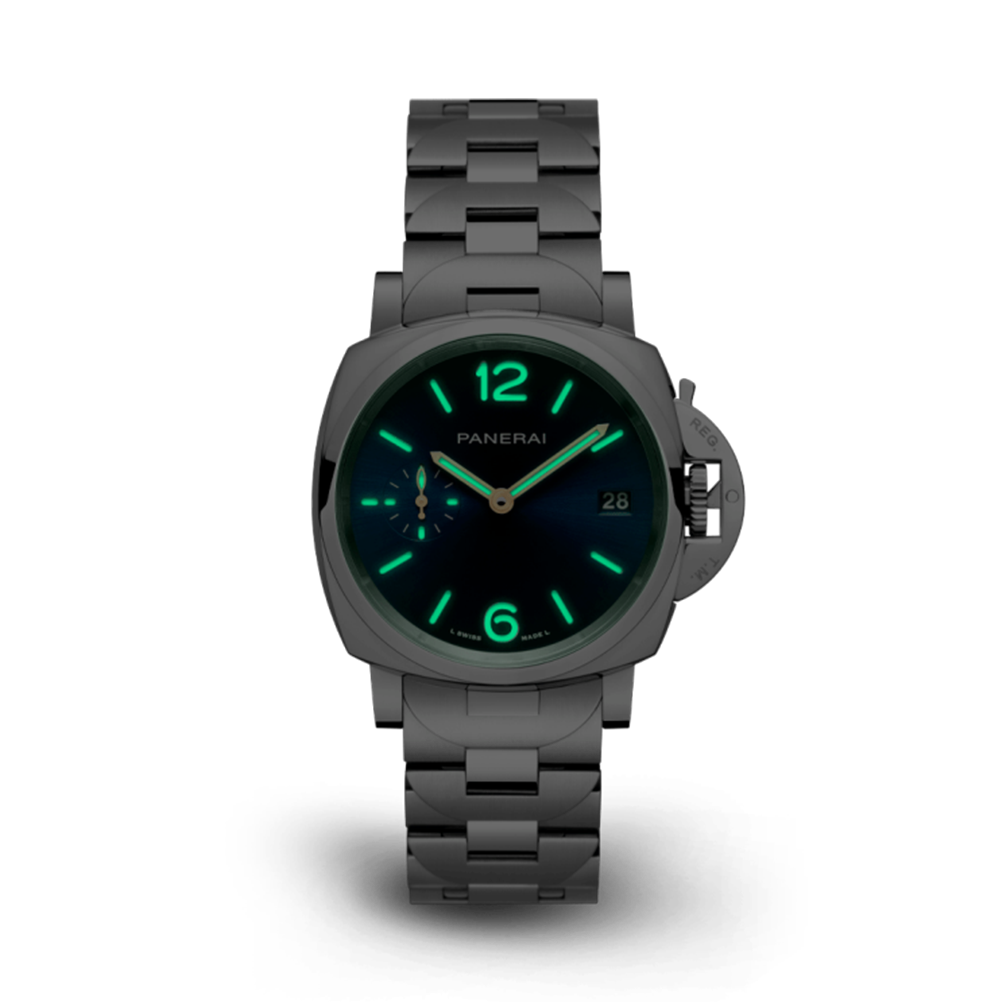 Panerai Luminor Piccolo Due - 38mm 38mm, Blue Dial, Arabic/Baton Numerals_3