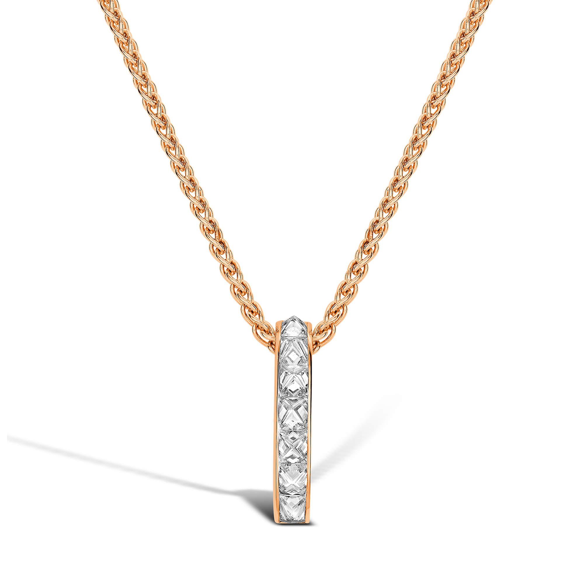 RockChic Diamond Bar Pendant Princess Cut, Channel Set_1