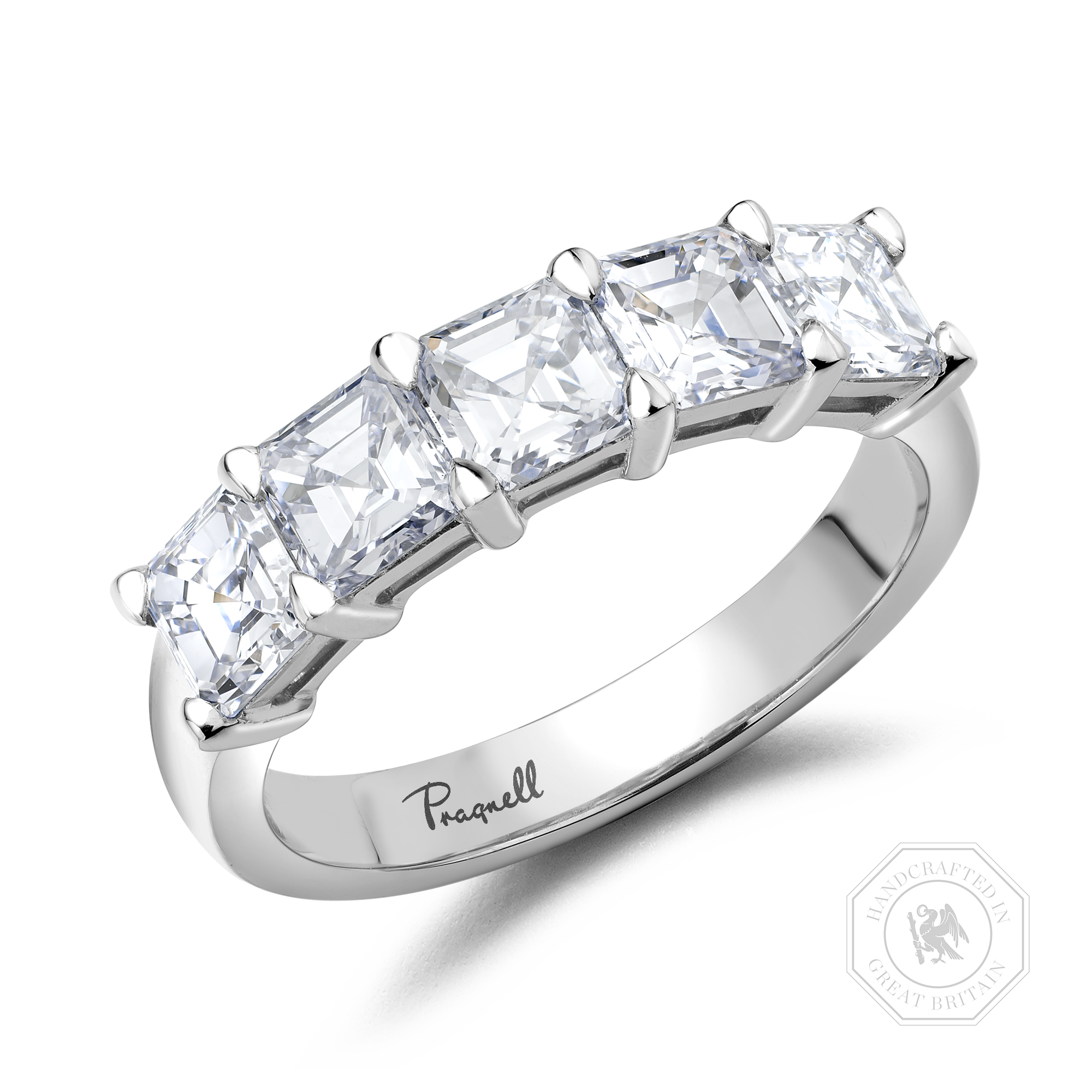 Asscher Cut Diamond Five-Stone Ring Asscher Cut, Five-Stone, Claw Set_1