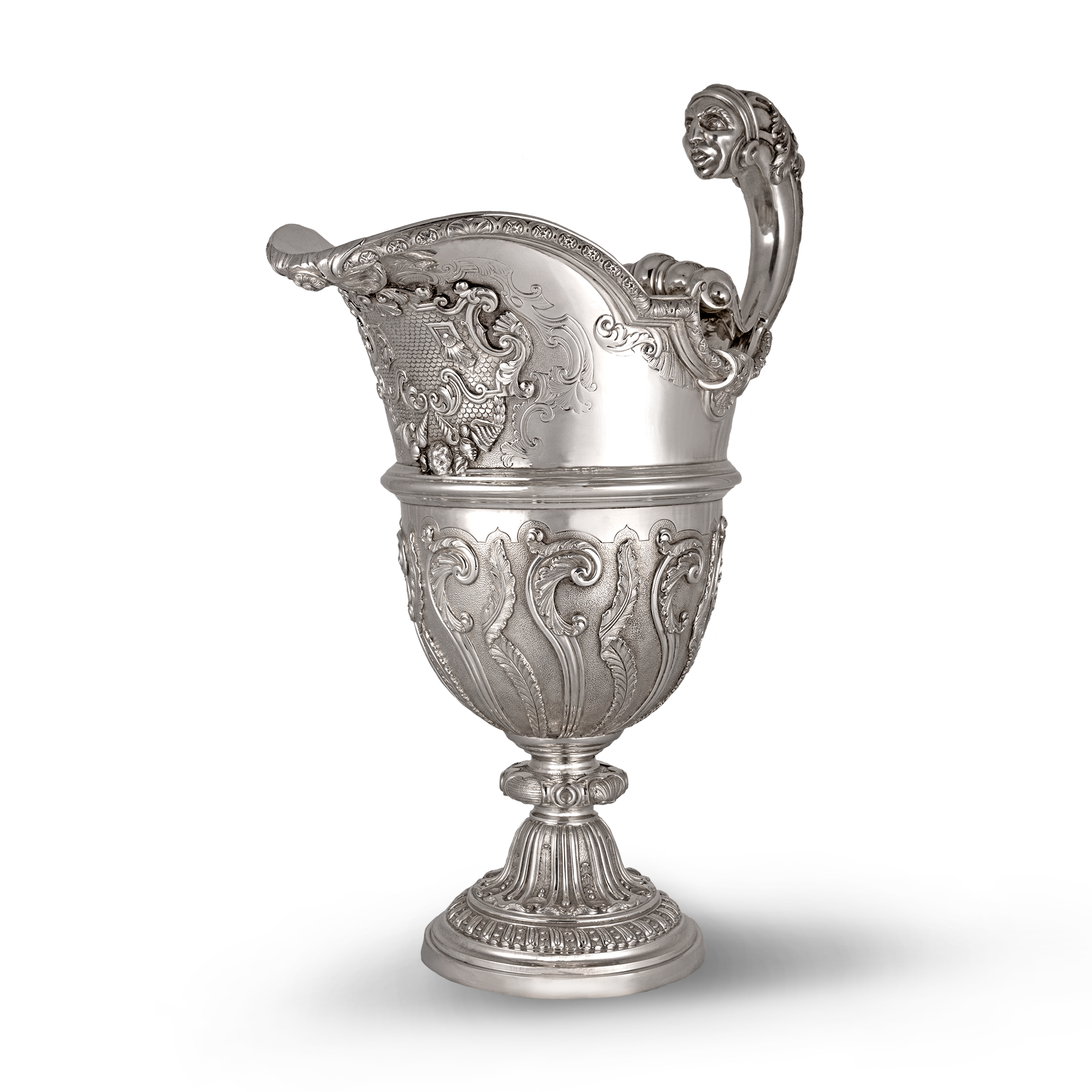 Sterling silver Ewer/Jug with decorative finish Hallmarked London_1