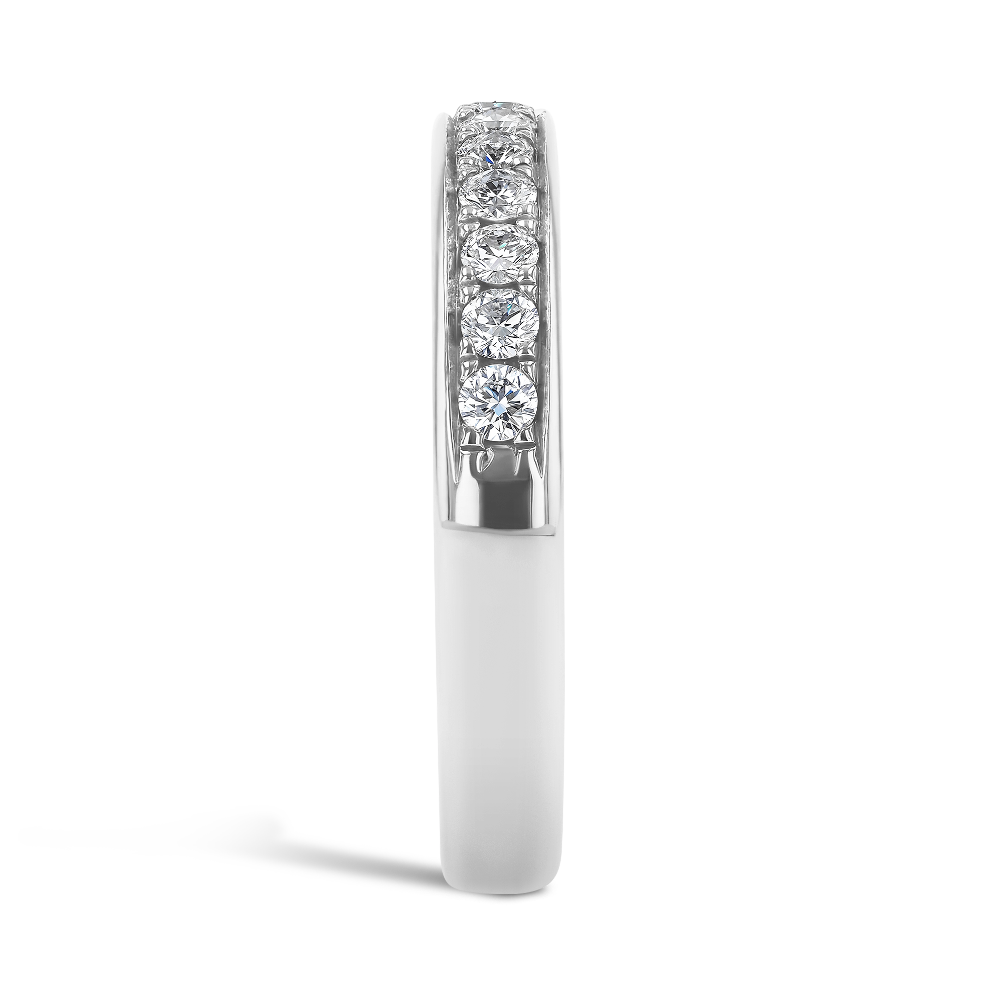 Brilliant Cut Diamond Half Eternity Ring Brilliant Cut  Half Eternity  Thread Set_4