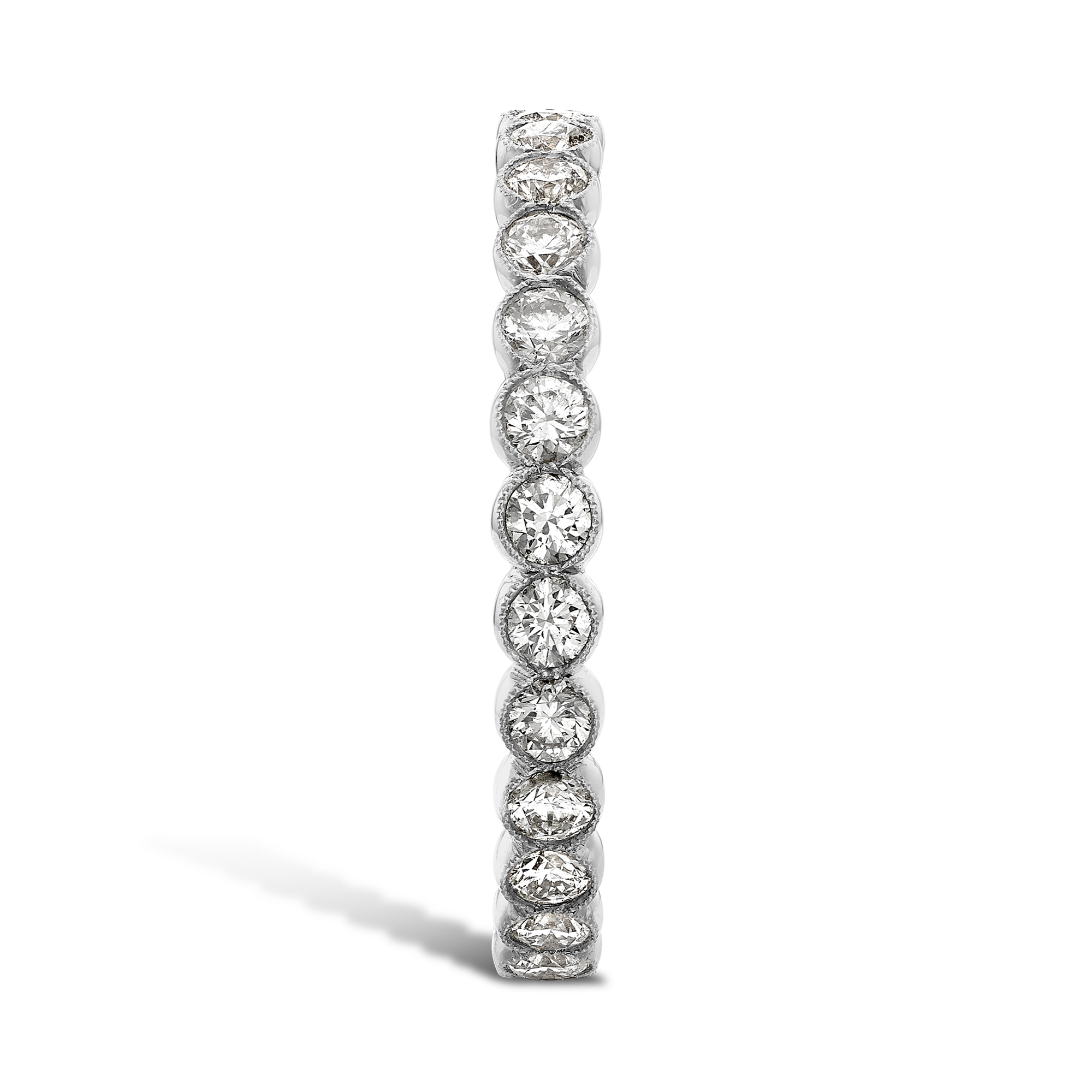 Diamond Dot Eternity Ring Brilliant Cut, Eternity, Millegrain Set_4