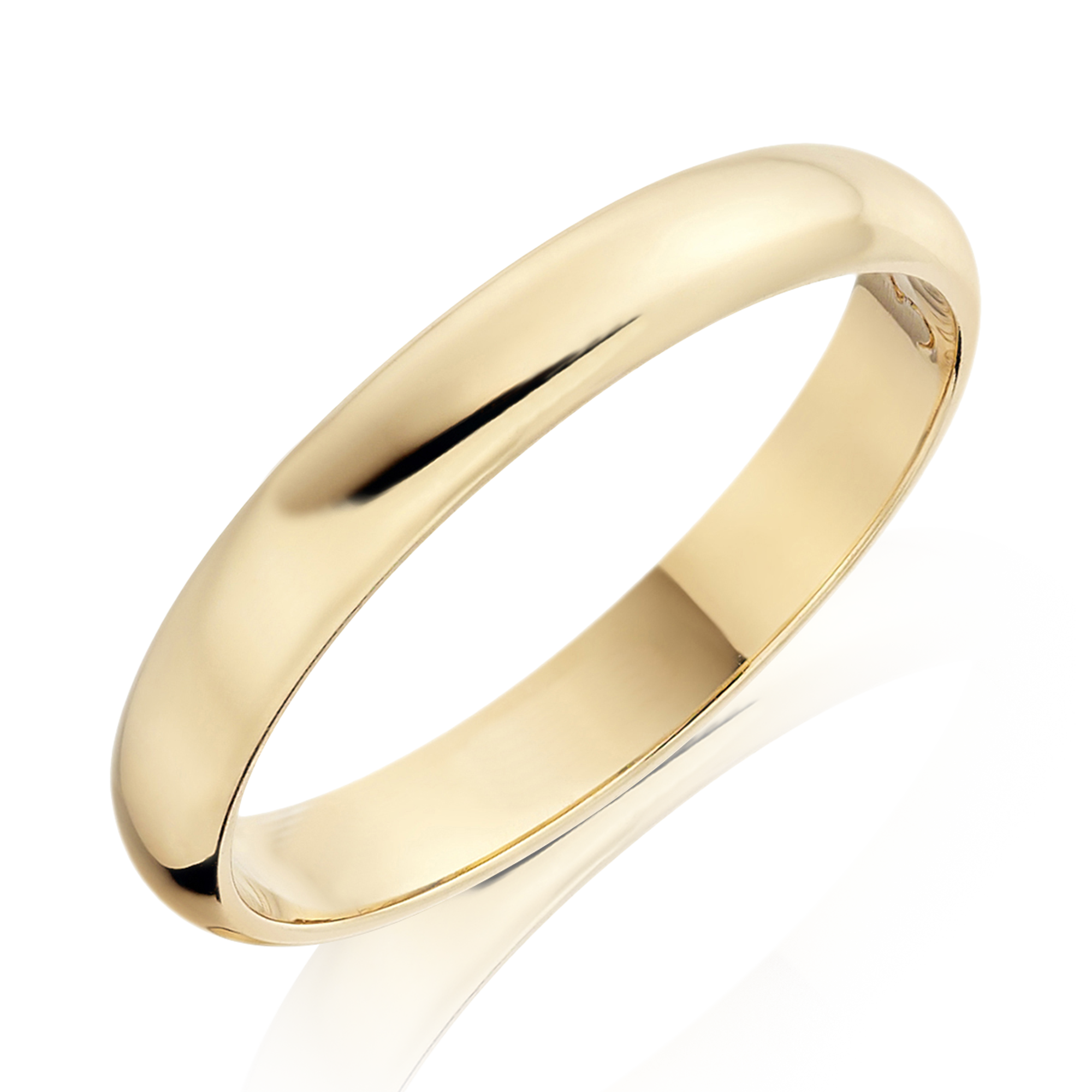 3mm D-Shape Wedding Ring _1