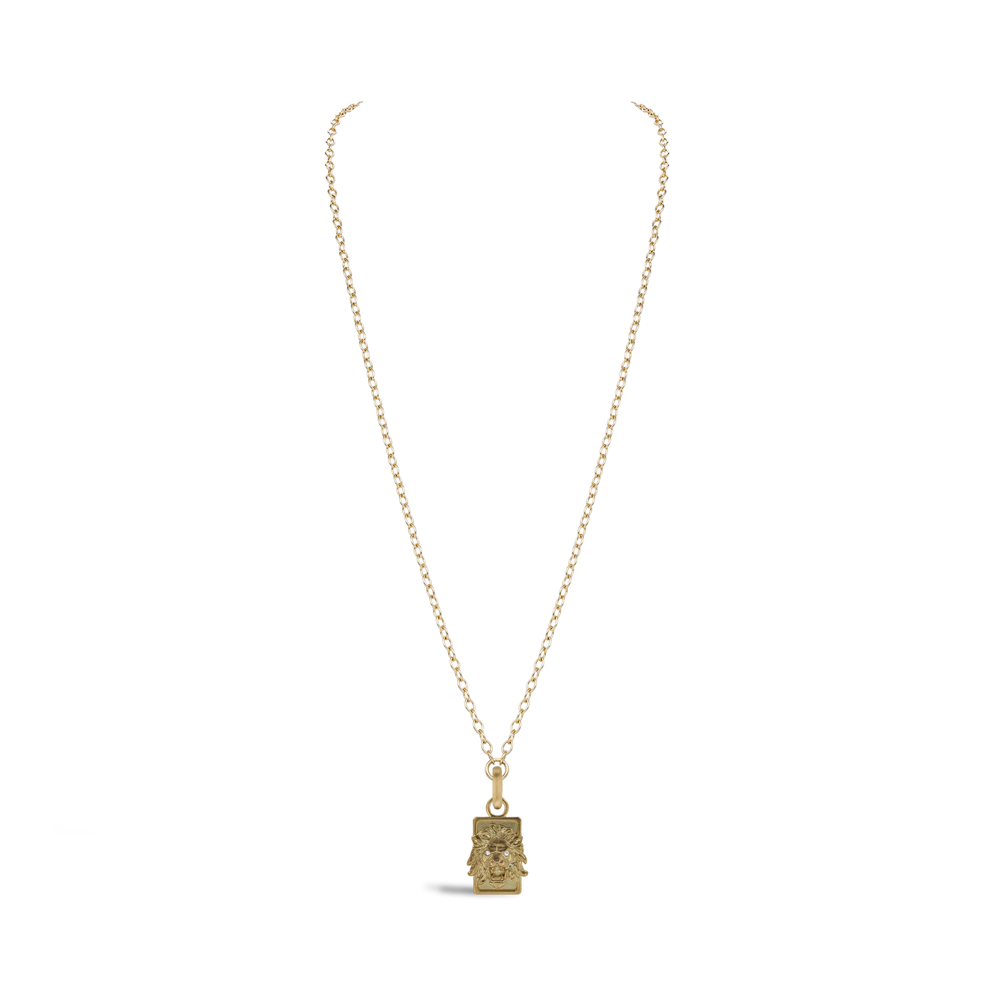 Zodiac Diamond Leo Pendant Charm Brilliant Cut, Rubover Set_3