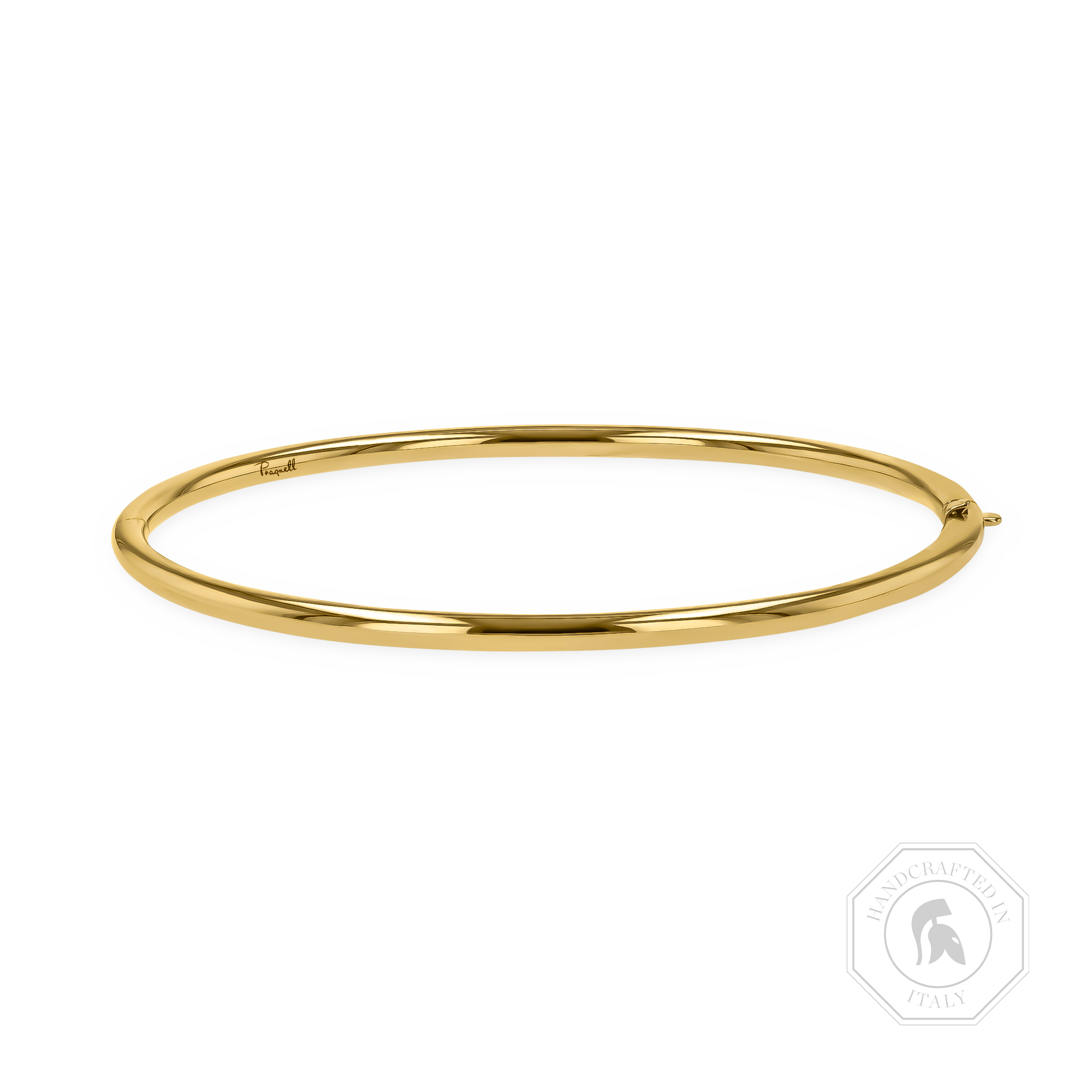 Plain Polished 3mm Round Edge Oval Bangle _1