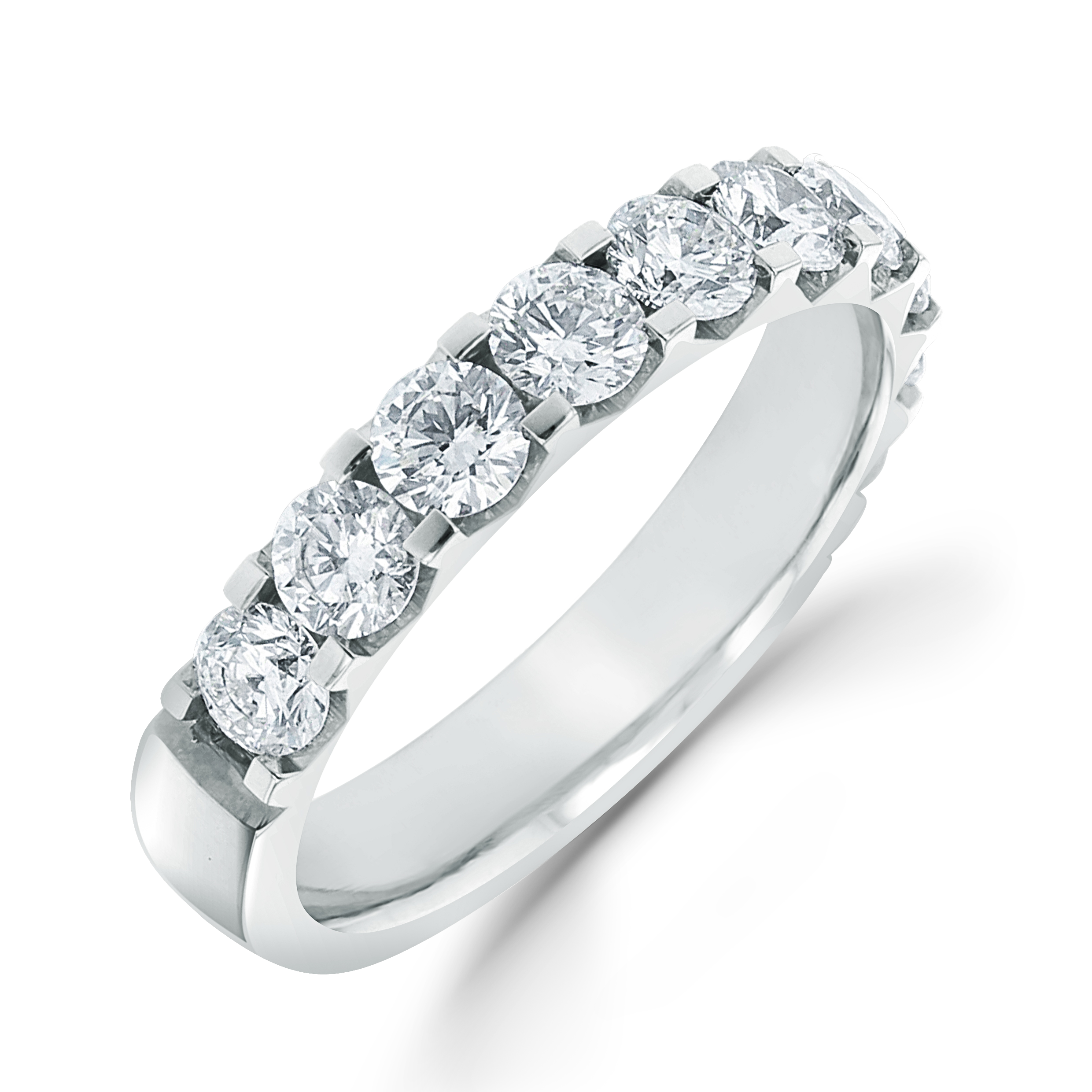 Brilliant Cut Diamond Half Eternity Ring Brilliant Cut, Half Eternity, Claw Set_1