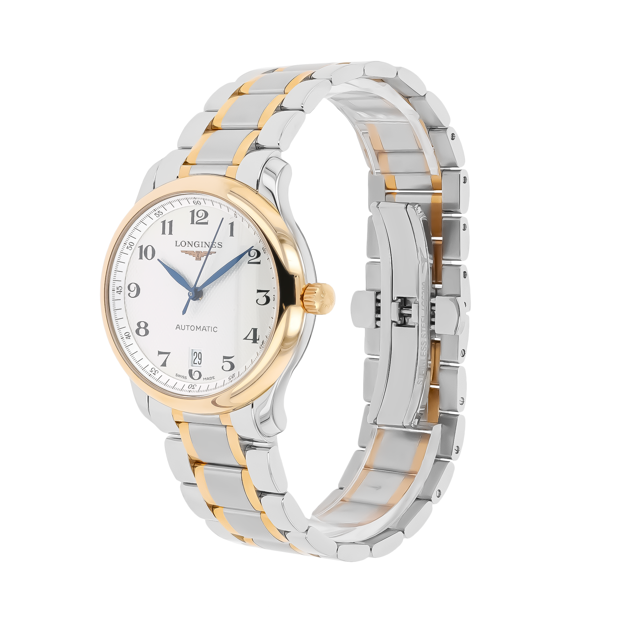 Longines Master collection 38.5mm, Silver Dial, Arabic Numerals_2
