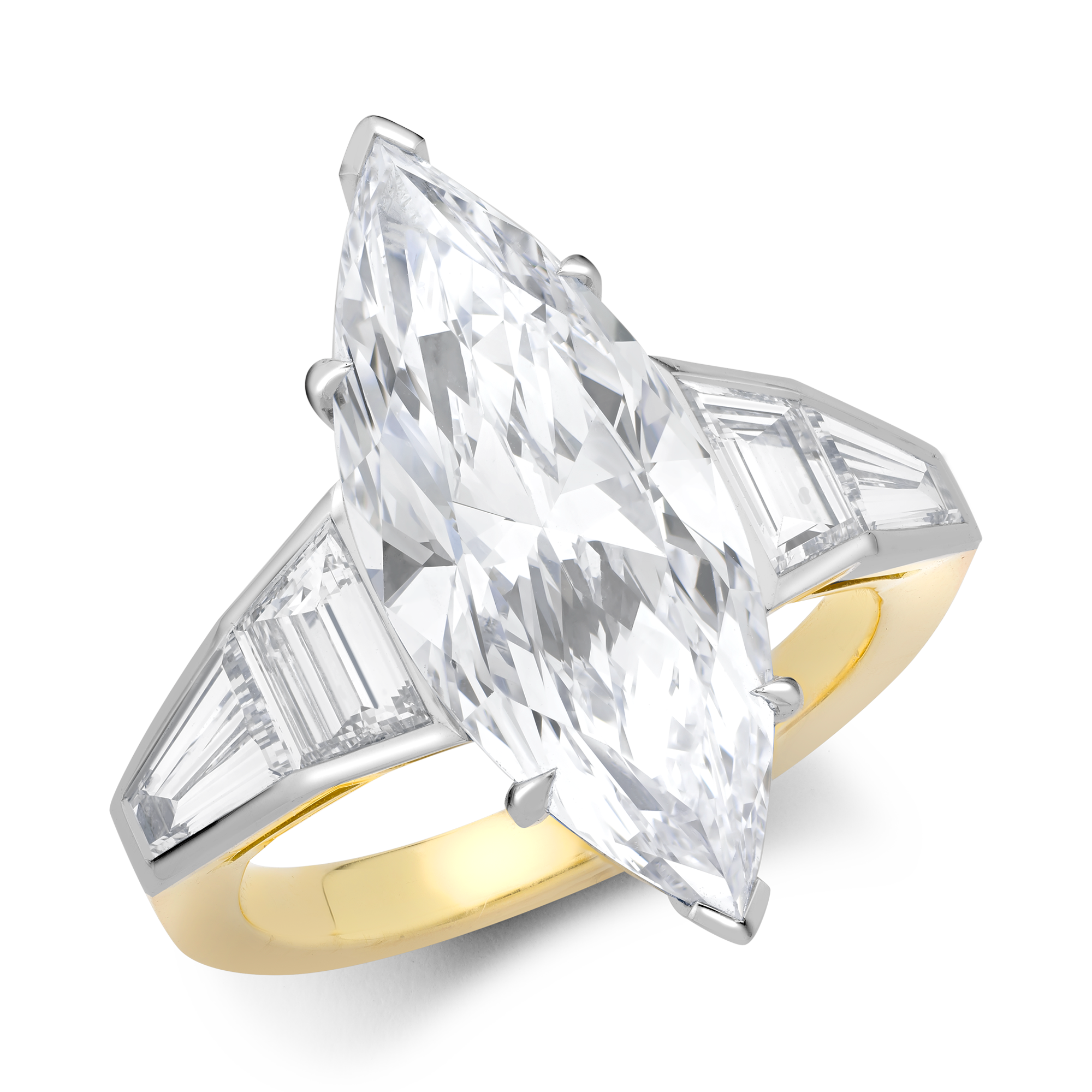 Masterpiece Marquise Diamond Solitaire Marquise & Baguette Cut, Claw Set_1
