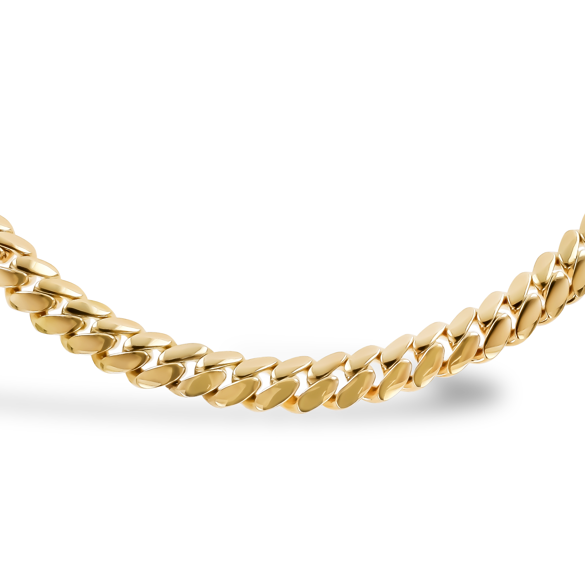 Fusion Long Polished Curb Link Necklace (43cm) Brilliant Cut, Pave Set_2